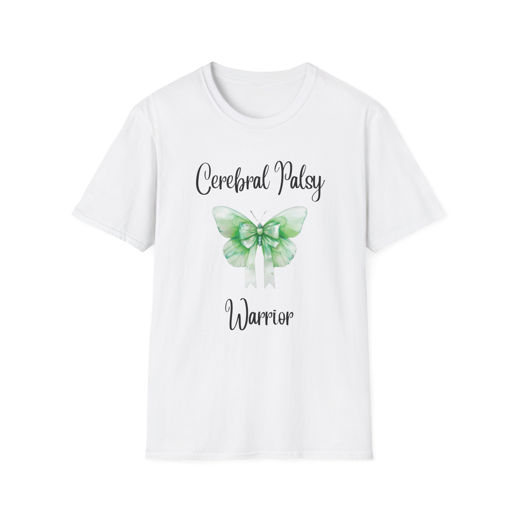 Cerebral Palsy Warrior Awareness T-Shirt Green Butterfly Tee for Fighters, Advocates, Disability Tee, Fundraisers, Empowerment Tee