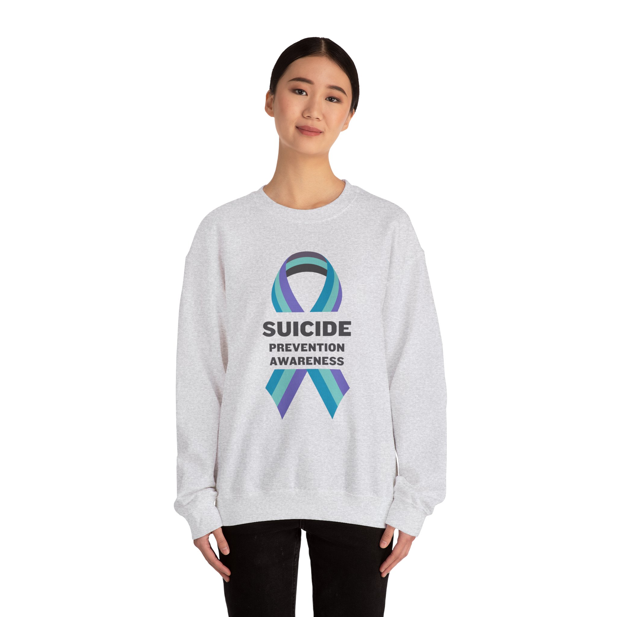 Suicide Prevention Awareness Crewneck Sweatshirt, Support Mental Health, Unisex Heavy Blend™, Casual Comfort, Gift for Awareness Events - Image 8