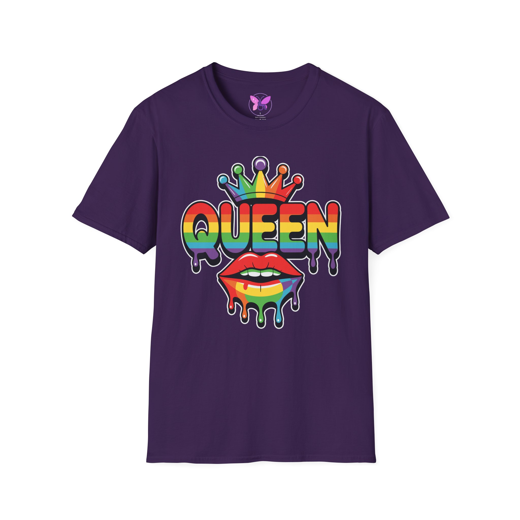 Pride Queen LGBTQ+ Unisex Softstyle T-Shirt, Inspirational Tee, Casual Wear, Gift for Friends, Everyday Comfort, Positive Vibes - Image 29