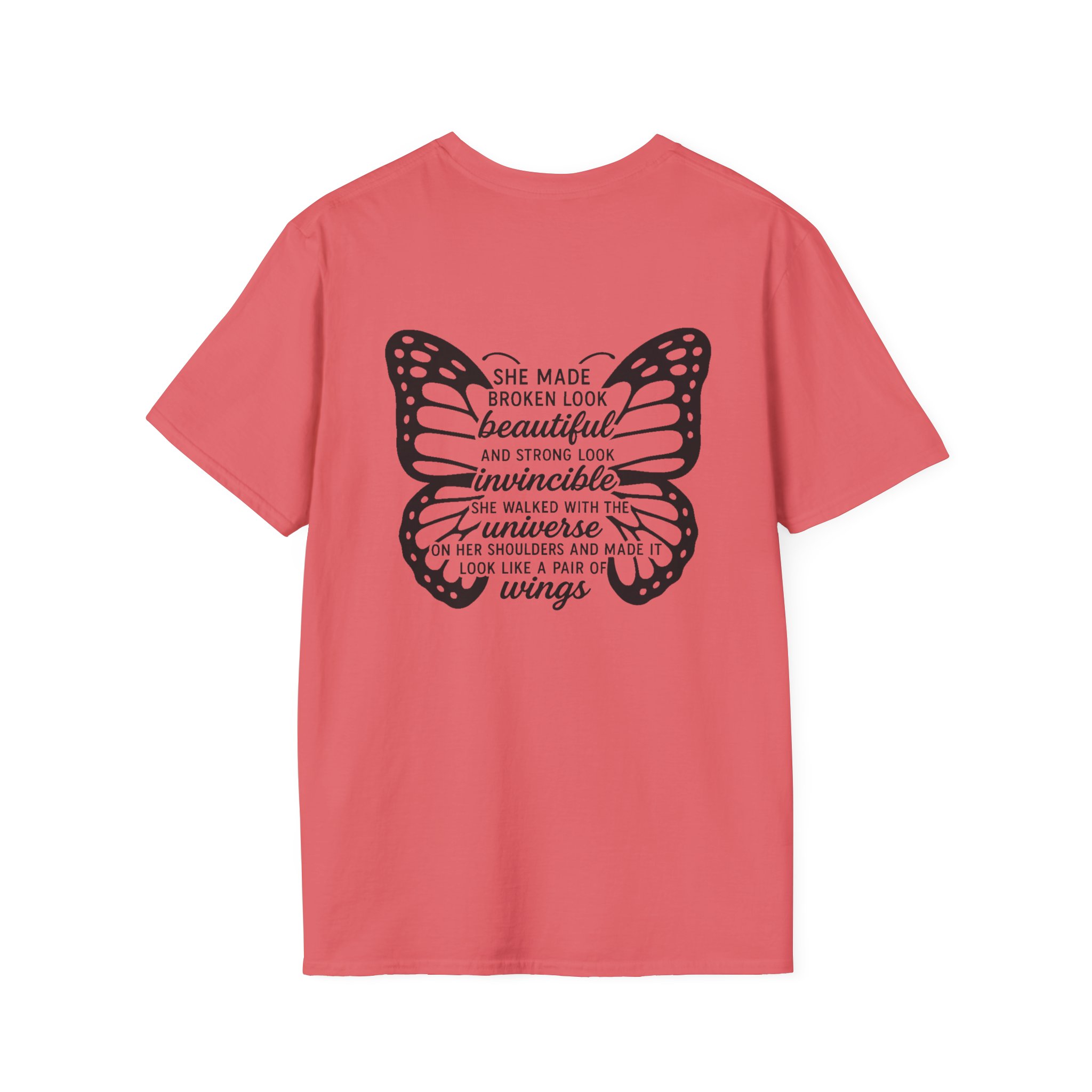 Butterfly Strength T-Shirt Wings Unchained Inspirational Tee, Empowerment , Motivational Gift, Resilient Tee, Surviour Tee, Purple Butterfly - Image 6