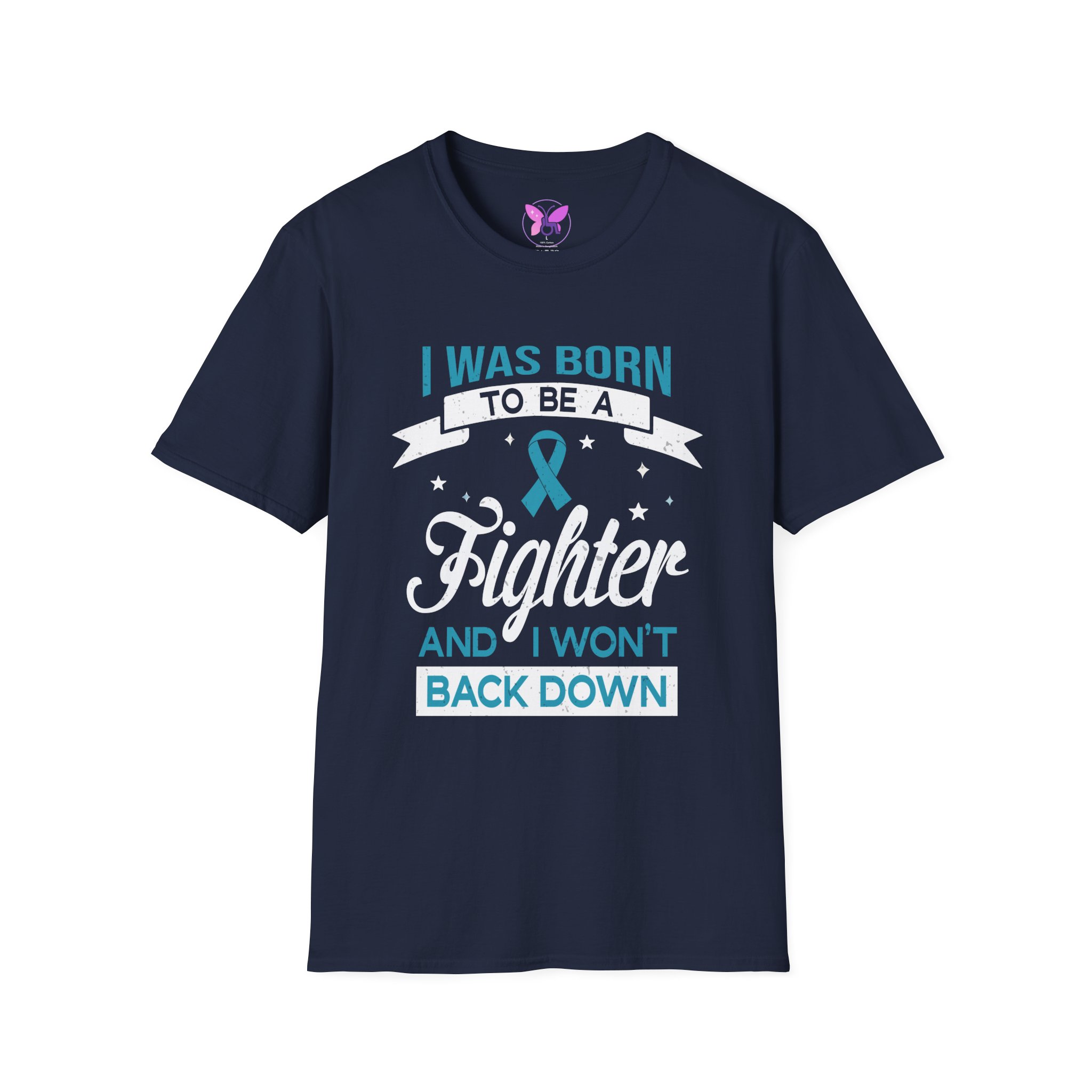 Ribbon Awareness T-Shirt Ovarian Cancer, Sexual Asault Motivational Fighter Unisex Tee| I | Resilience & Motivation Gift for Survivors - Image 13