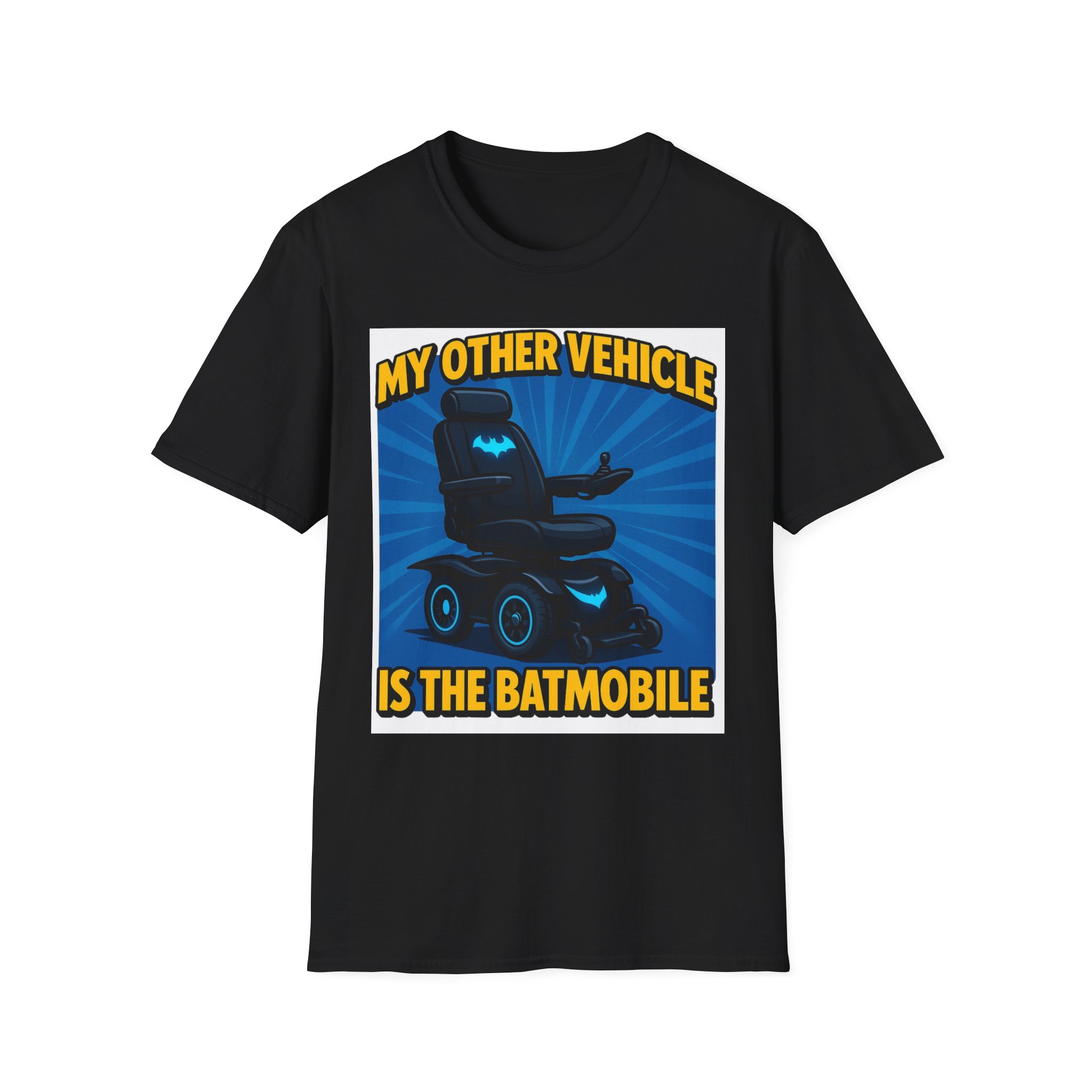 My Other Vehicle Is the Batmobile-Disability Pride Tshirt, Superhero Humor Tee, Wheelchair Tee, Powerchair Shirt, Adaptive Clothing - Image 5