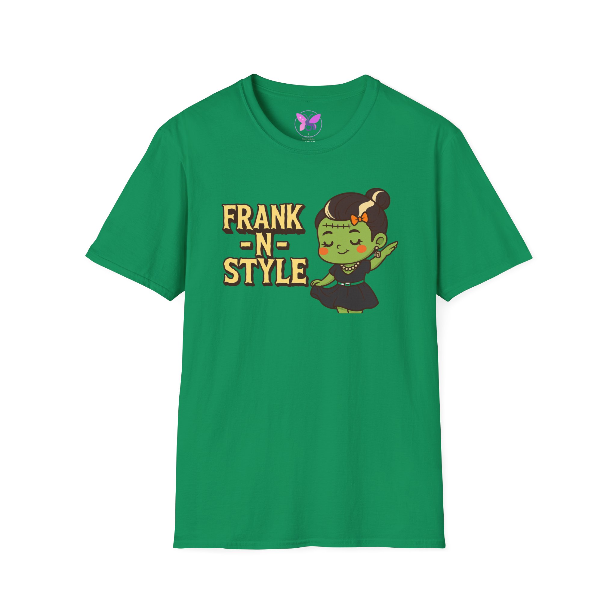 Girl Frank N Style Unisex Softstyle T-Shirt, Halloween Tee, Cute Monster Shirt, Gift for Friends, Spooky Season Apparel - Image 21