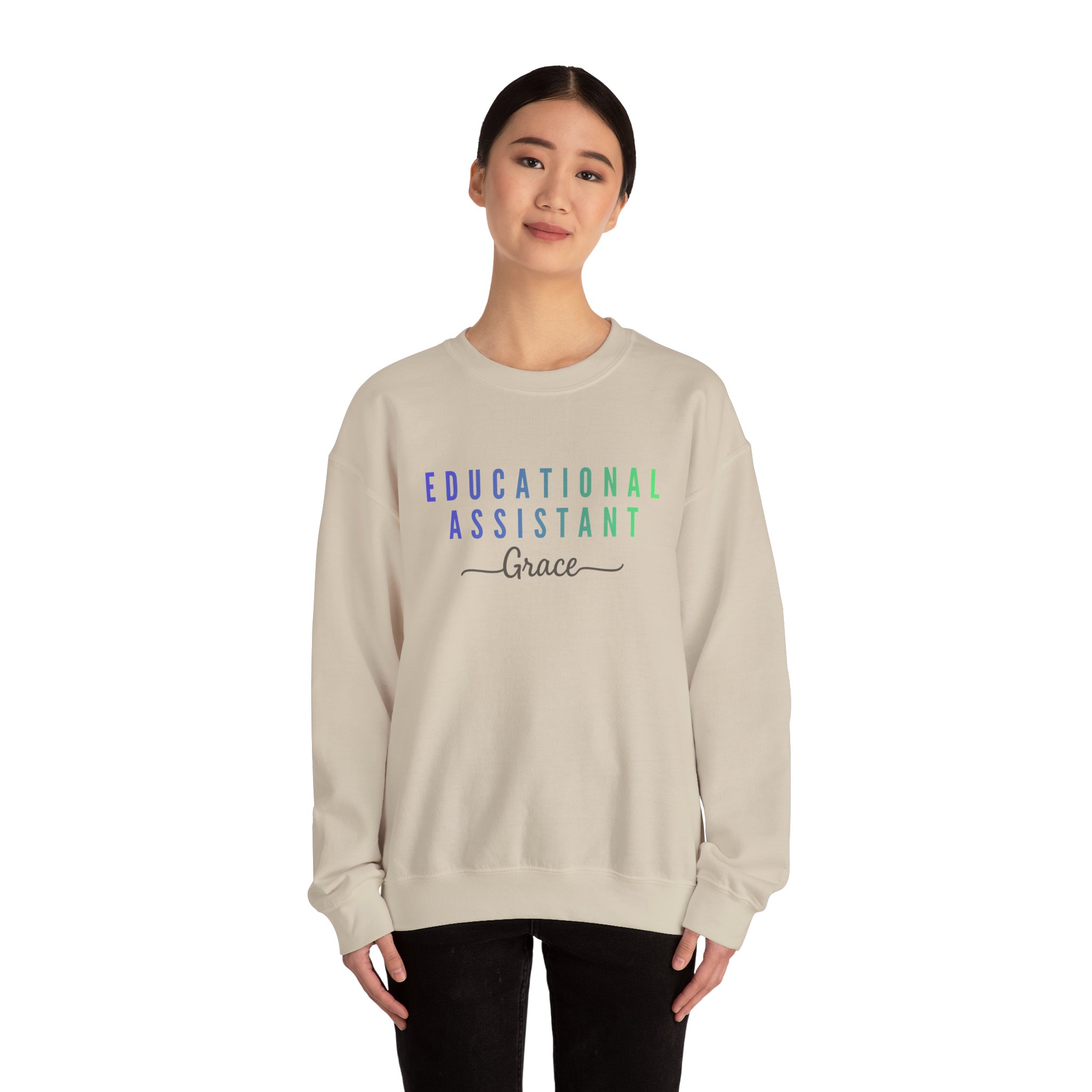 Personalized Educational Assistant Teacher Custom Assistant Teacher Crewneck, Back to School Sweater Teacher Appreciation - Image 8
