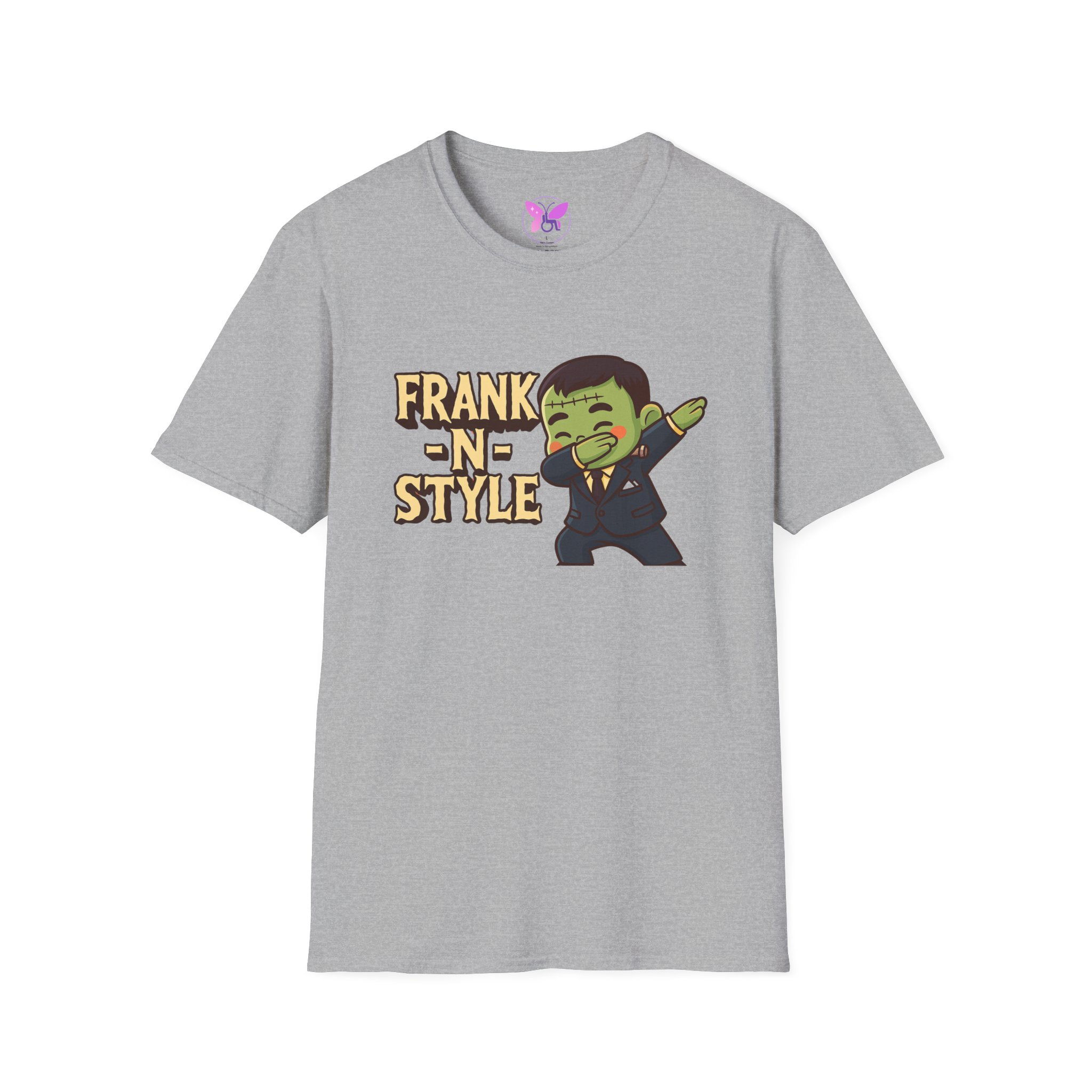 Boy Frank N Style Dabbing T-Shirt for Adults, Unisex Tee Shirt, Softstyle Top, Fun Graphic Tee, Trendy Hip Shirt, Cool Cotton Tshirt - Image 9