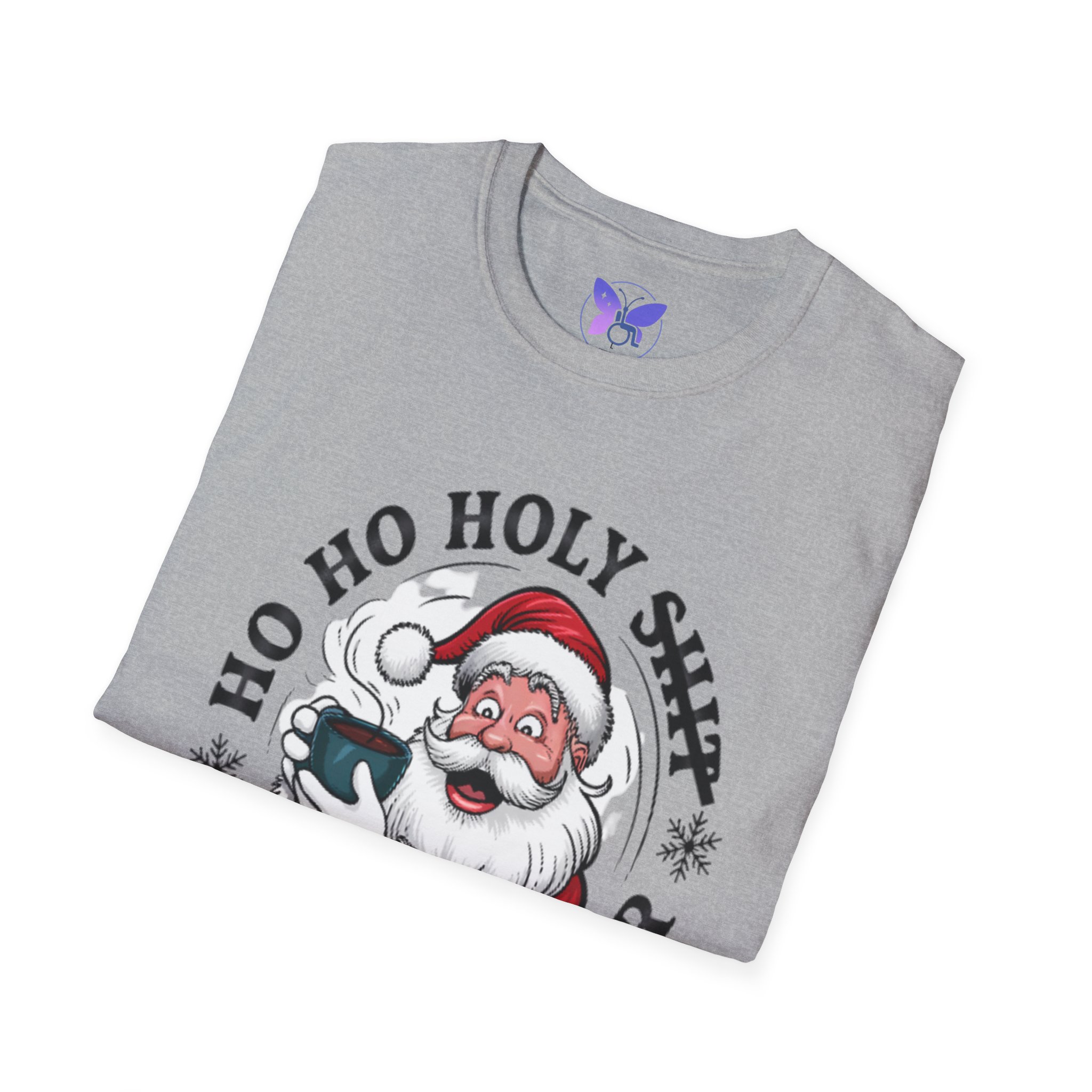 Funny Santa Tee Ho Ho Holy Oh What a Year Exasperated Santa Graphic Holiday Humor Shir, Sarcastic Christmas Gift - Image 8