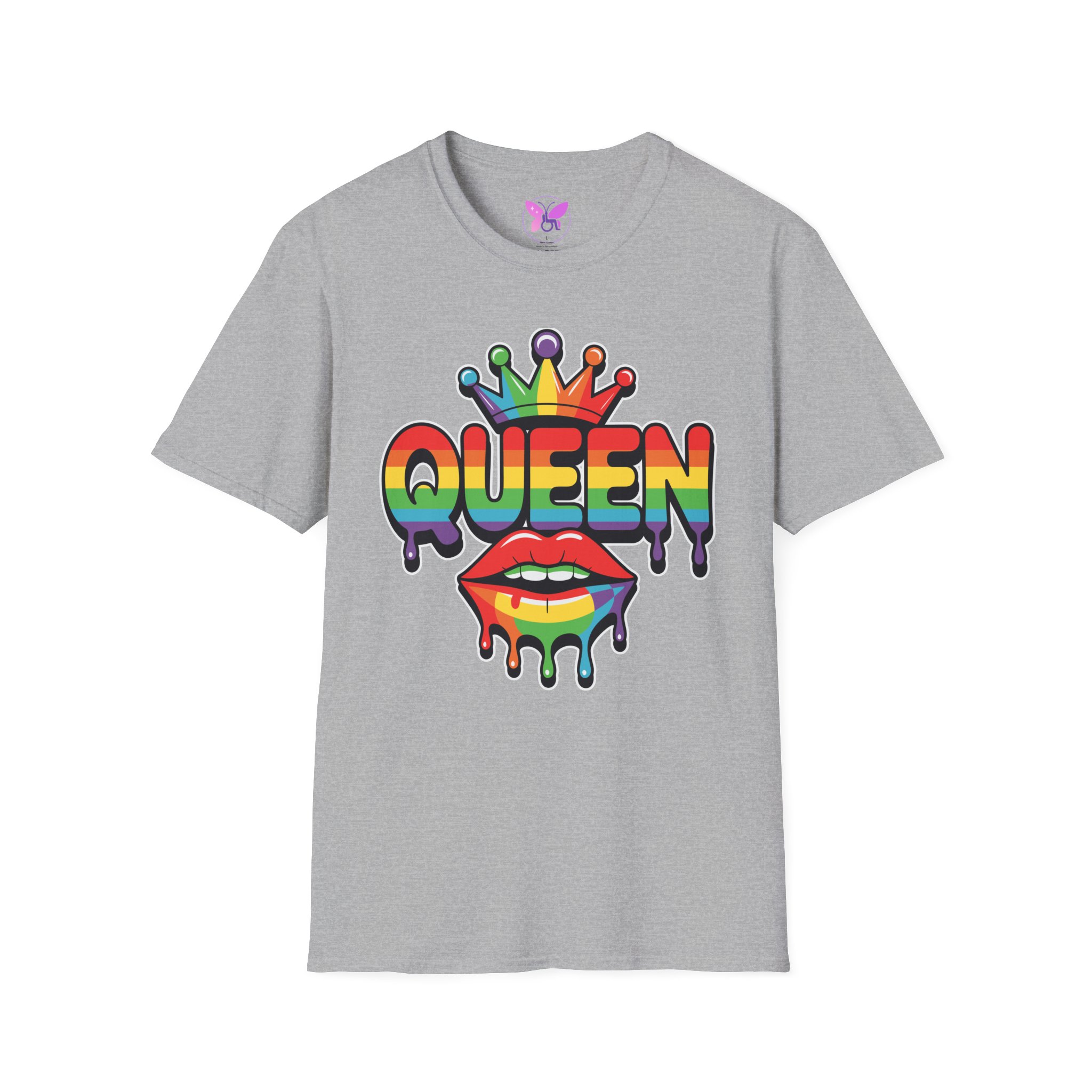 Pride Queen LGBTQ+ Unisex Softstyle T-Shirt, Inspirational Tee, Casual Wear, Gift for Friends, Everyday Comfort, Positive Vibes - Image 17