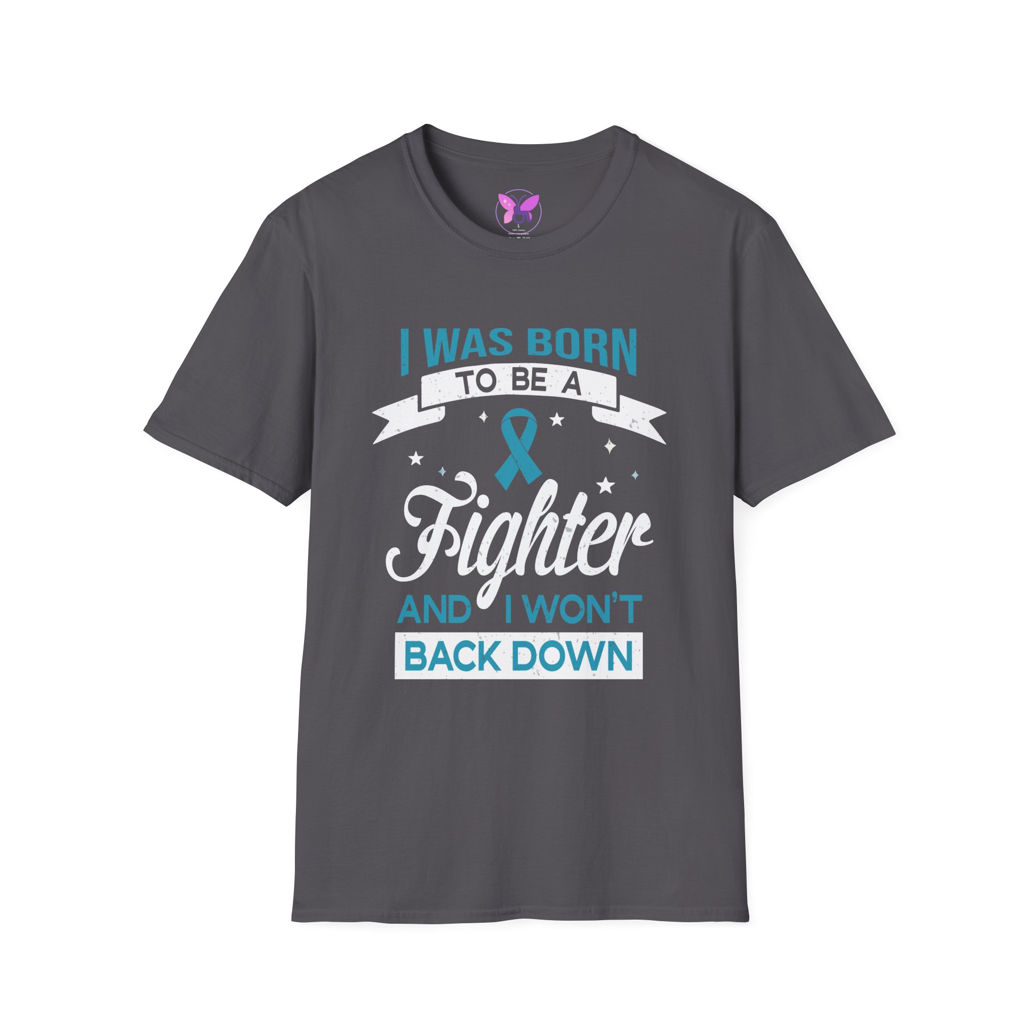 Ribbon Awareness T-Shirt Ovarian Cancer, Sexual Asault Motivational Fighter Unisex Tee| I | Resilience & Motivation Gift for Survivors - Image 9
