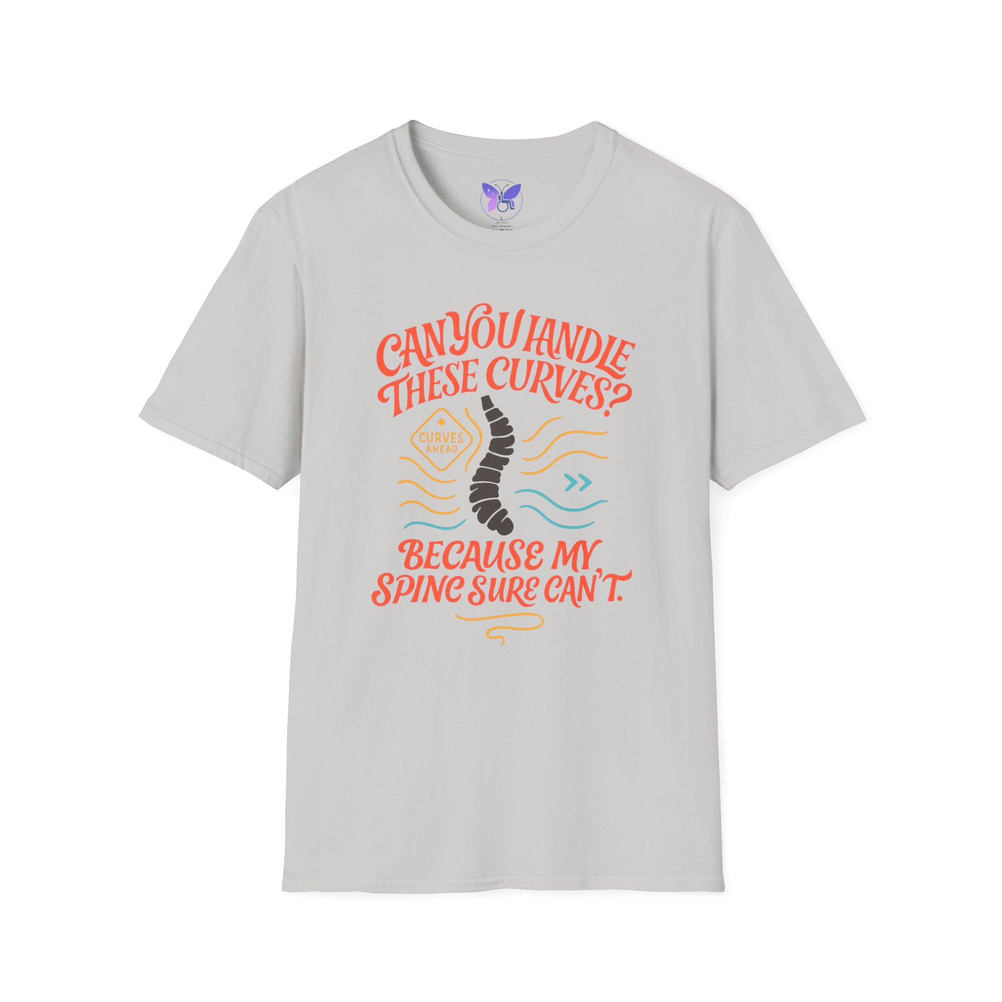 Scoliosis Awareness Can You Handle These Curves Shirt Funny Spine Tee Disability Humor Medical Condition Awareness Graphic T Shirt - Image 5