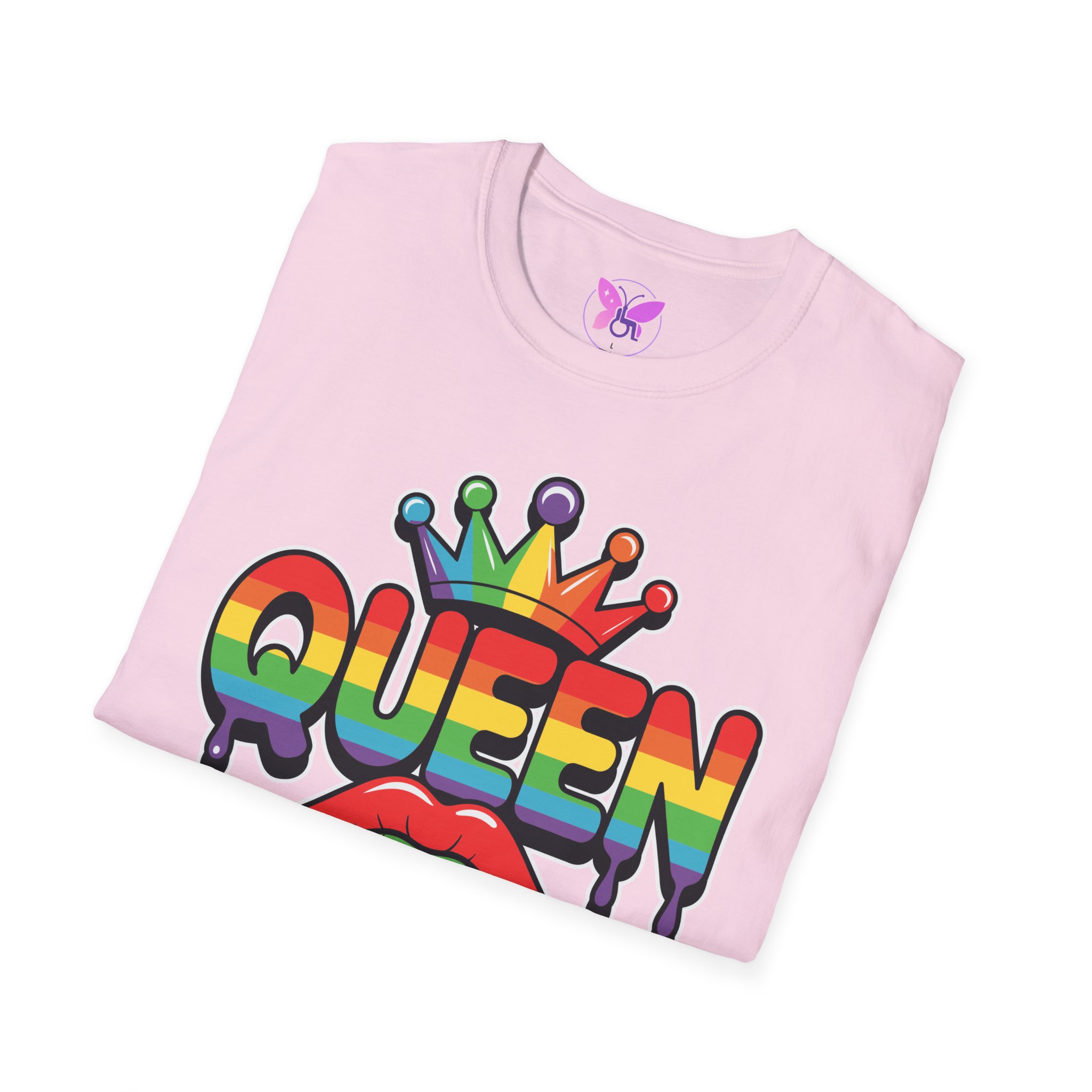 Pride Queen LGBTQ+ Unisex Softstyle T-Shirt, Inspirational Tee, Casual Wear, Gift for Friends, Everyday Comfort, Positive Vibes - Image 36
