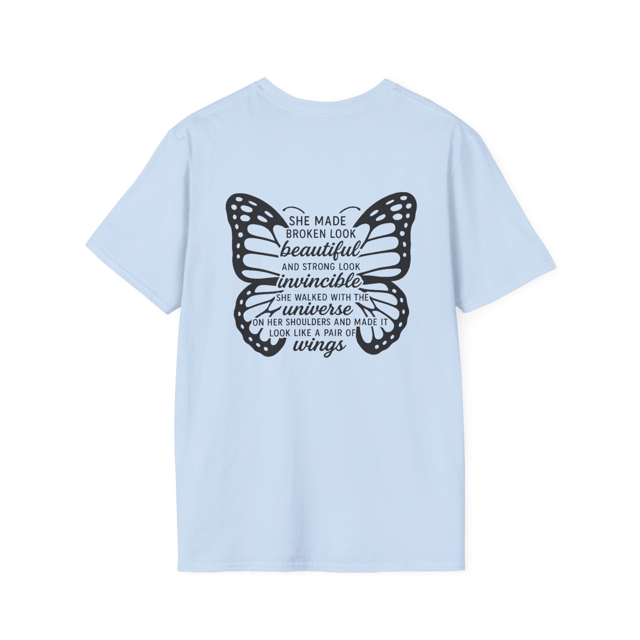 Butterfly Strength T-Shirt Wings Unchained Inspirational Tee, Empowerment , Motivational Gift, Resilient Tee, Surviour Tee, Purple Butterfly - Image 22