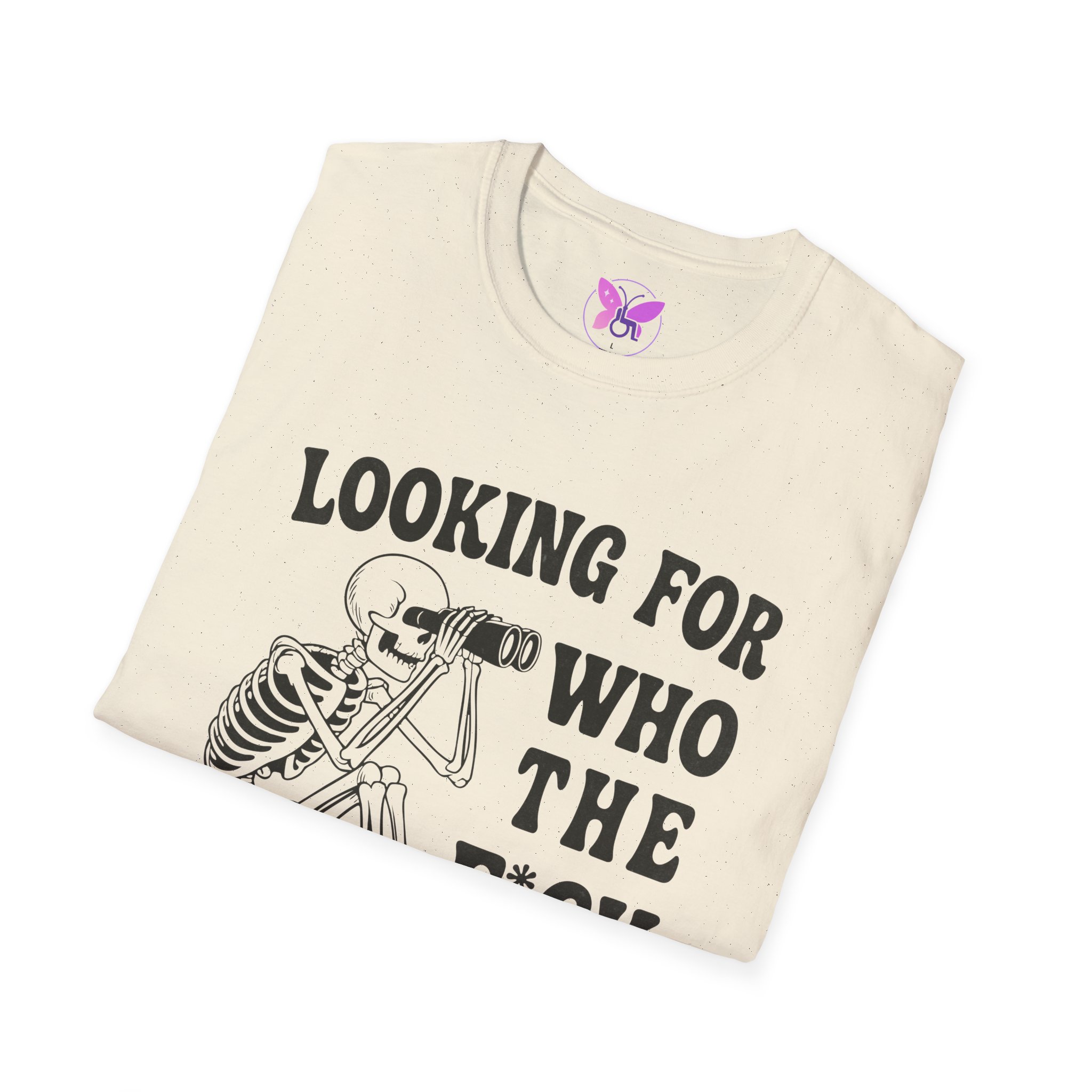 Looking For Who The F*ck Asked You Skeleton Graphic Tee Edgy Statement Halloween - Image 16
