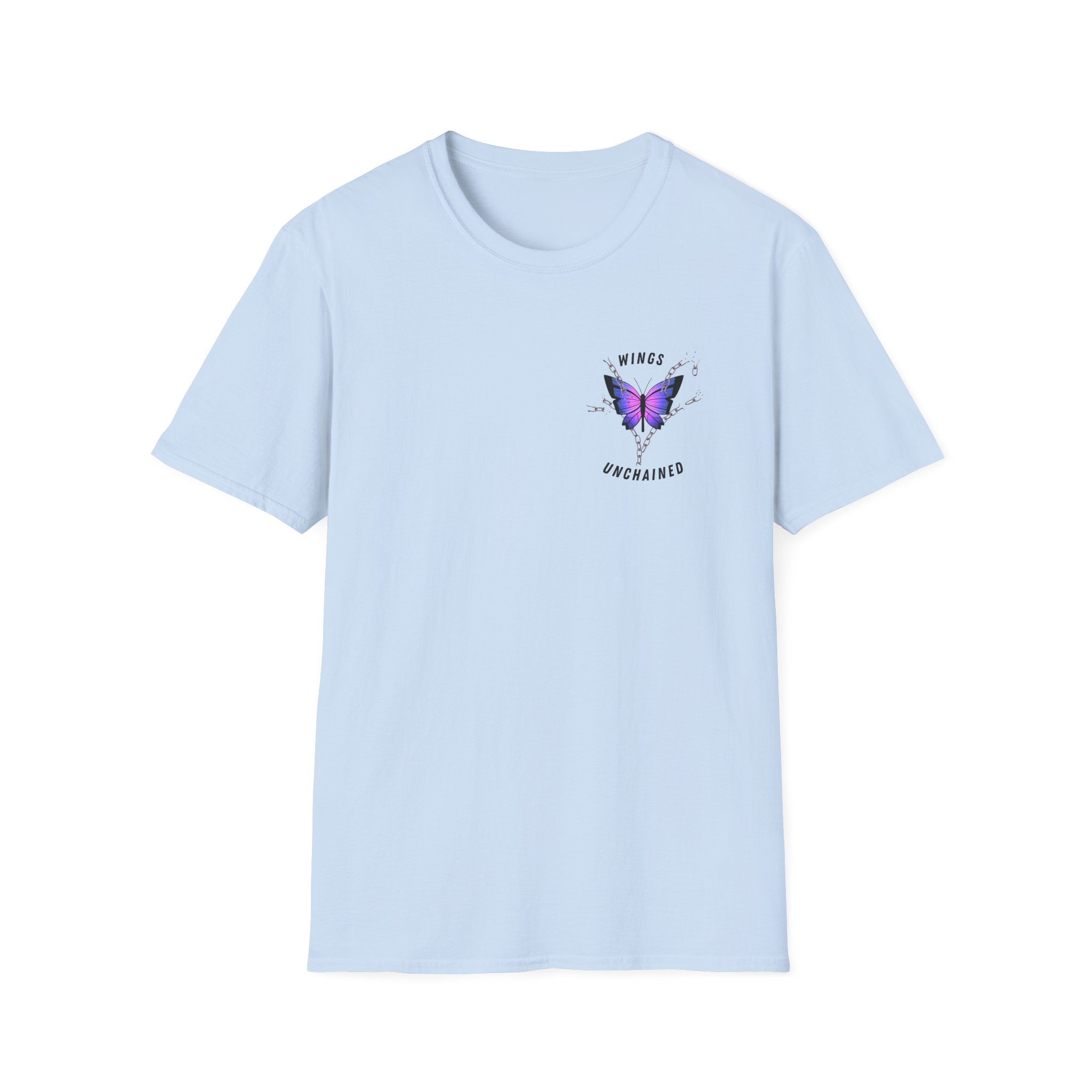 Butterfly Strength T-Shirt Wings Unchained Inspirational Tee, Empowerment , Motivational Gift, Resilient Tee, Surviour Tee, Purple Butterfly - Image 21