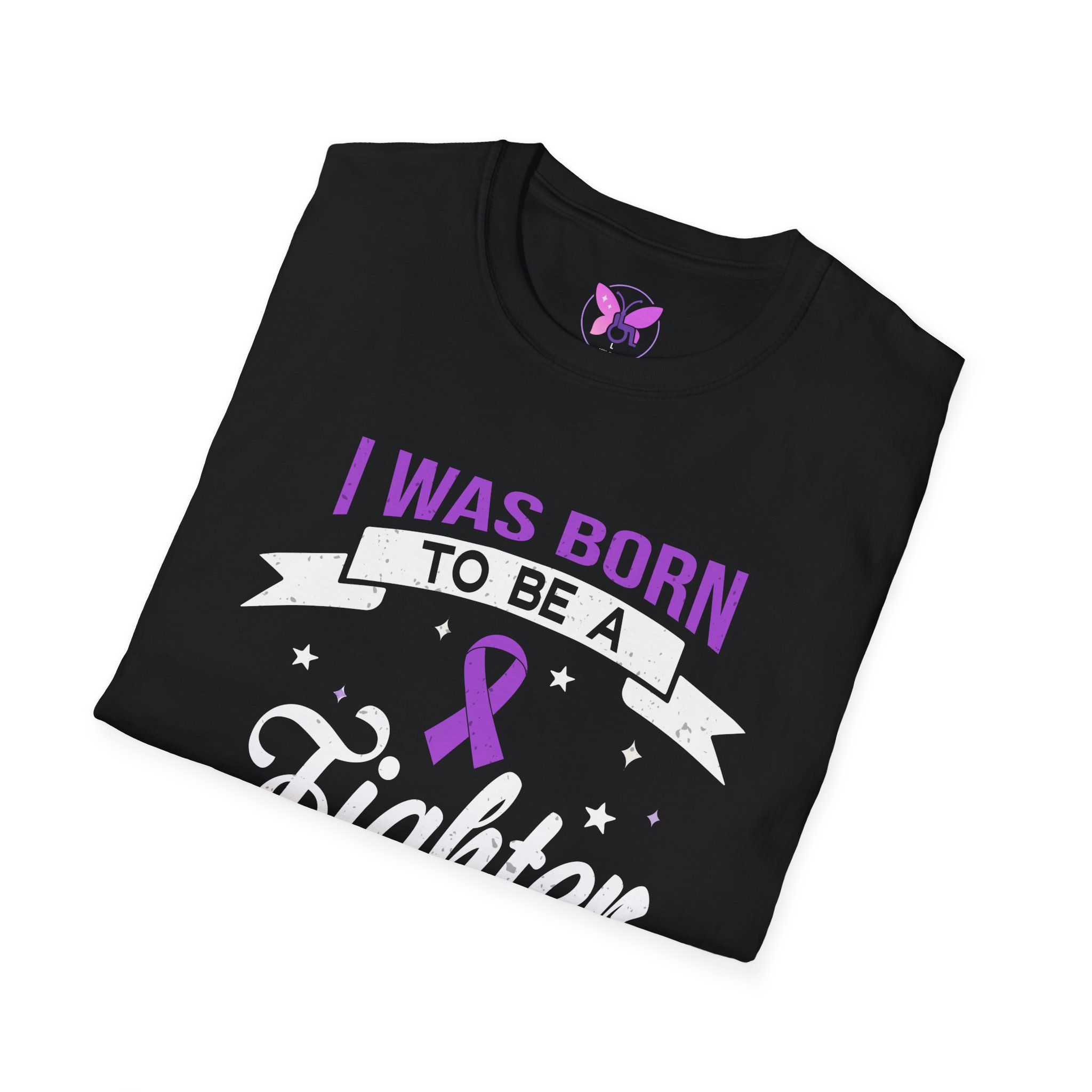 Purple Ribbon Awareness T-Shirt Pancreatic Cancer, Epilepsy, Domestic Violence Support Motivational Fighter Unisex Tee Will Not Back Down - Image 4