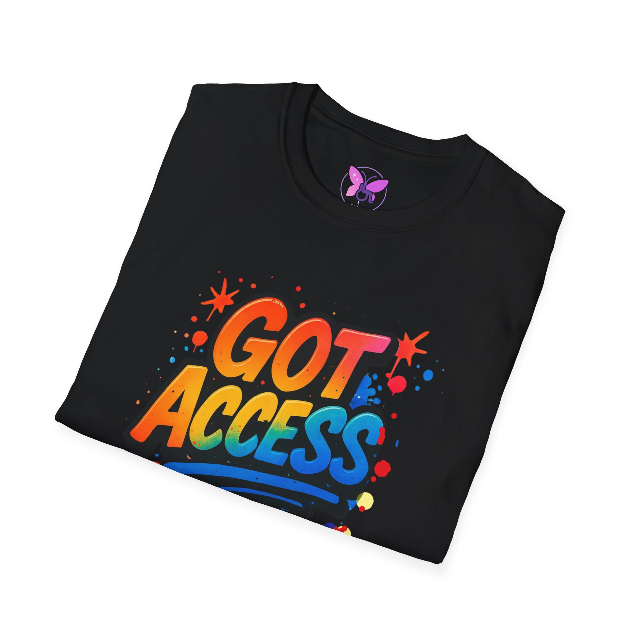 Graffiti Style Unisex T-Shirt, Disability Awareness Tee, Colorful Accessible Shirt, Inclusive Fashion Top, Fun Access Awareness Clothing - Image 8