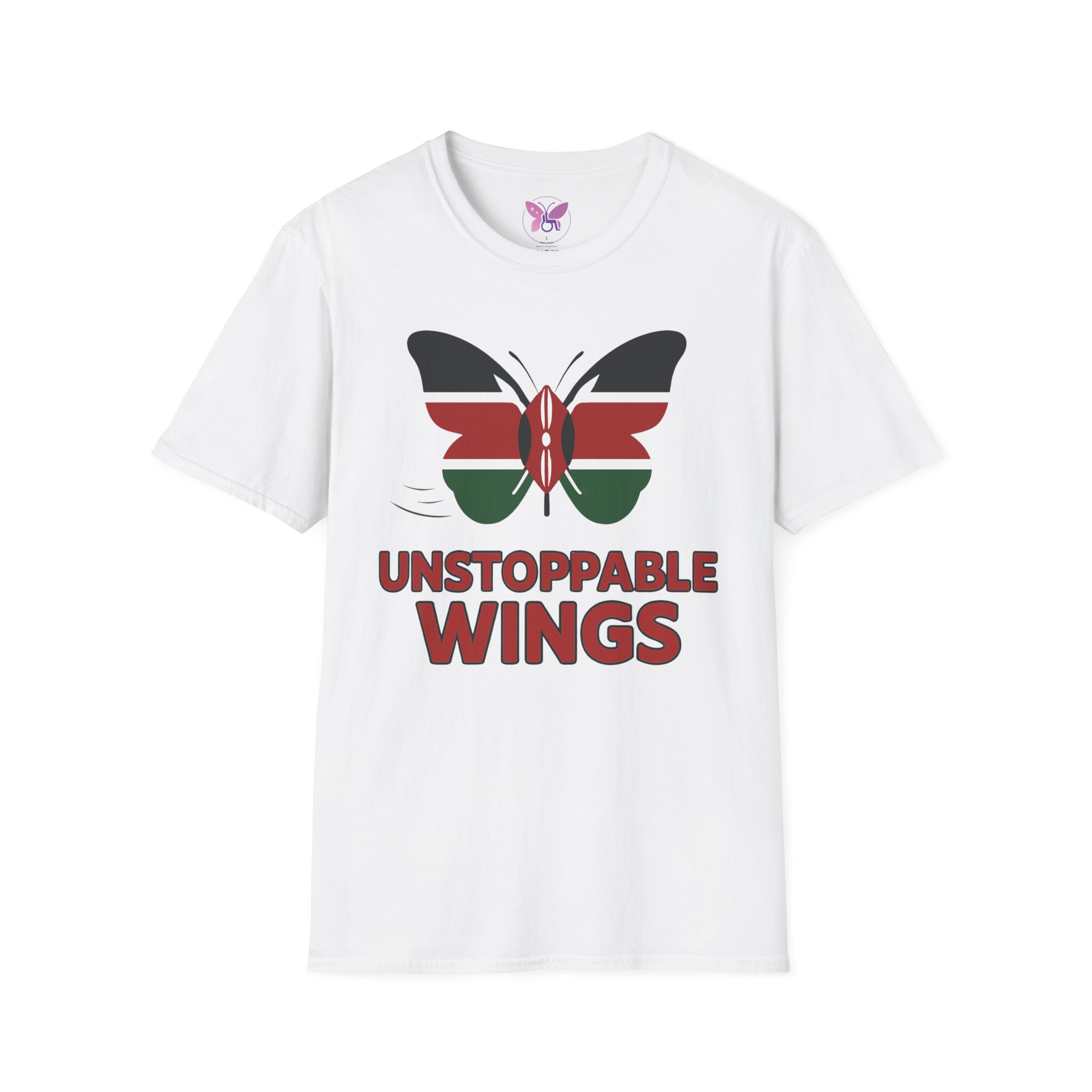 Unstoppable Wings T-Shirt, Butterfly Tee, Kenyan Pride Shirt, Unisex Graphic Tee, Kenya Flag Butterfly Tee, Heritage Tee Gift Comfort Fit