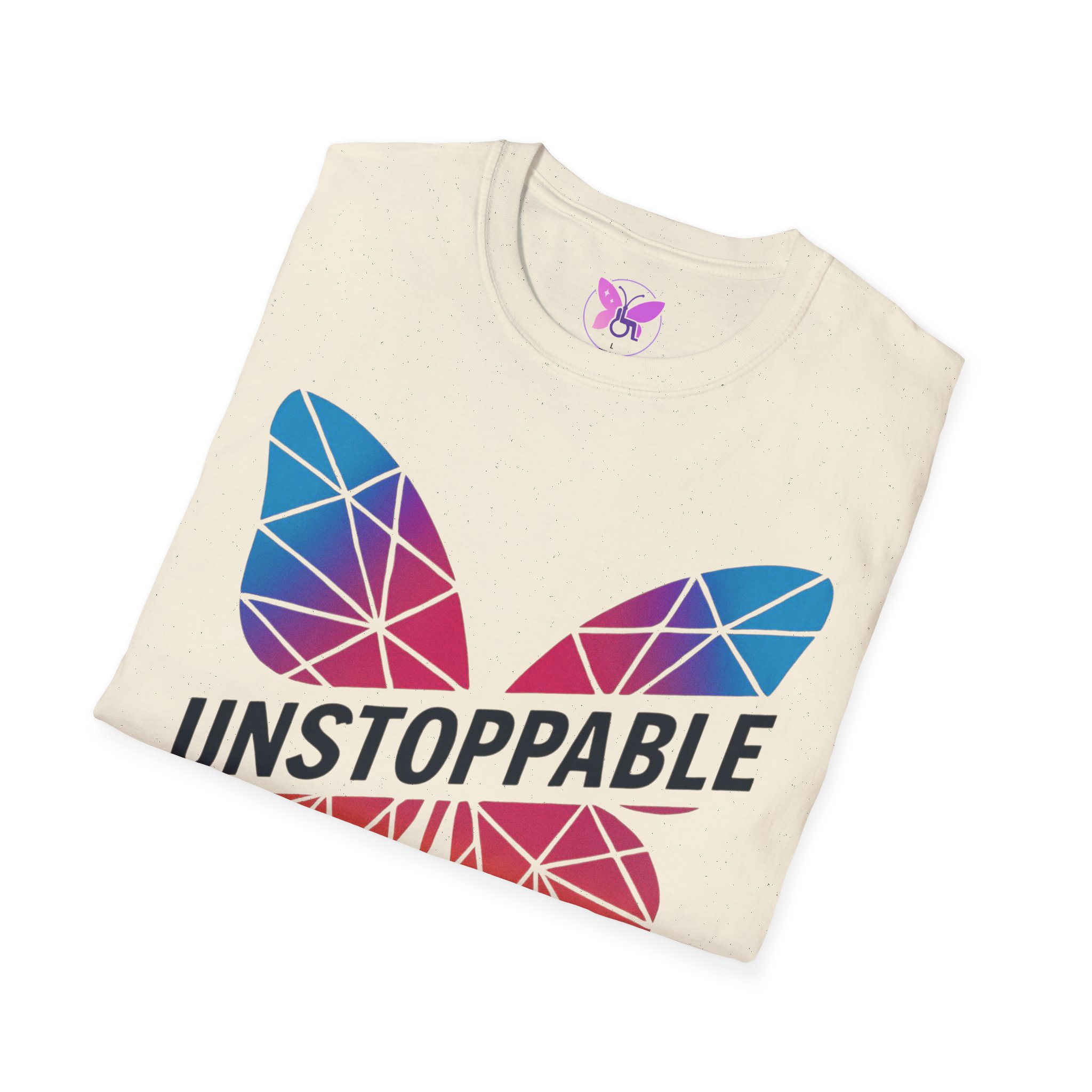 Unstoppable butterfly T-shirt -Geometric Colorful Butterfly Tee | Motivational Graphic Shirt | Gift for Her | Inspirational Apparel - Image 12