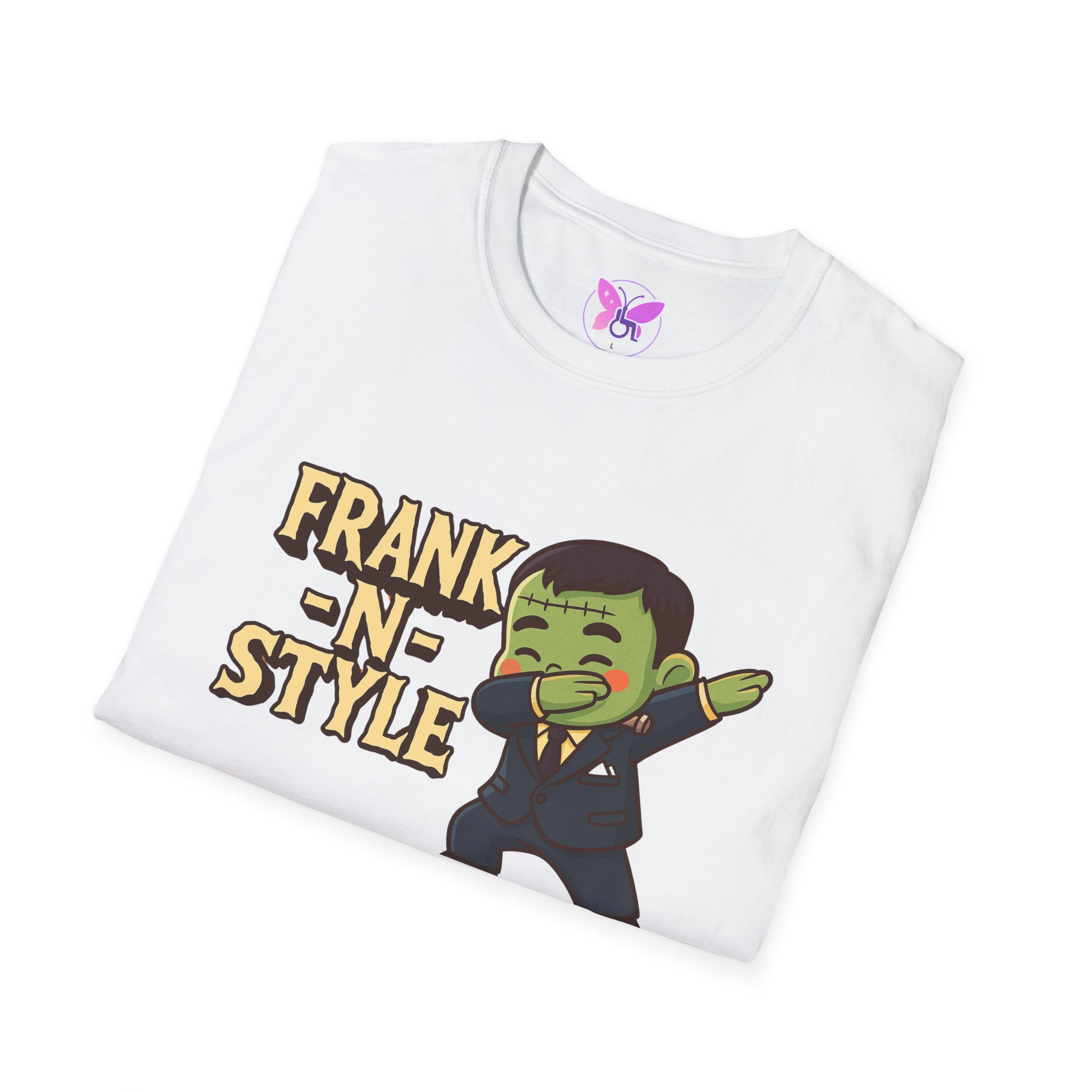 Boy Frank N Style Dabbing T-Shirt for Adults, Unisex Tee Shirt, Softstyle Top, Fun Graphic Tee, Trendy Hip Shirt, Cool Cotton Tshirt - Image 4