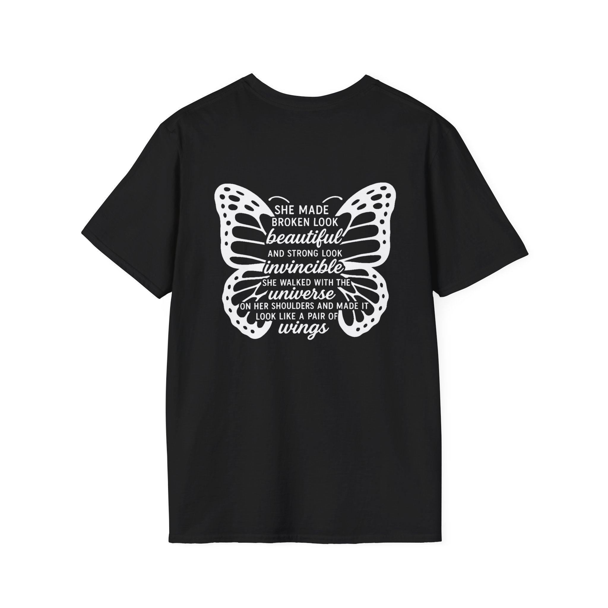 Butterfly Strength T-Shirt Wings Unchained Inspirational Tee, Empowerment , Motivational Gift, Resilient Tee, Surviour Tee, Purple Butterfly - Image 10