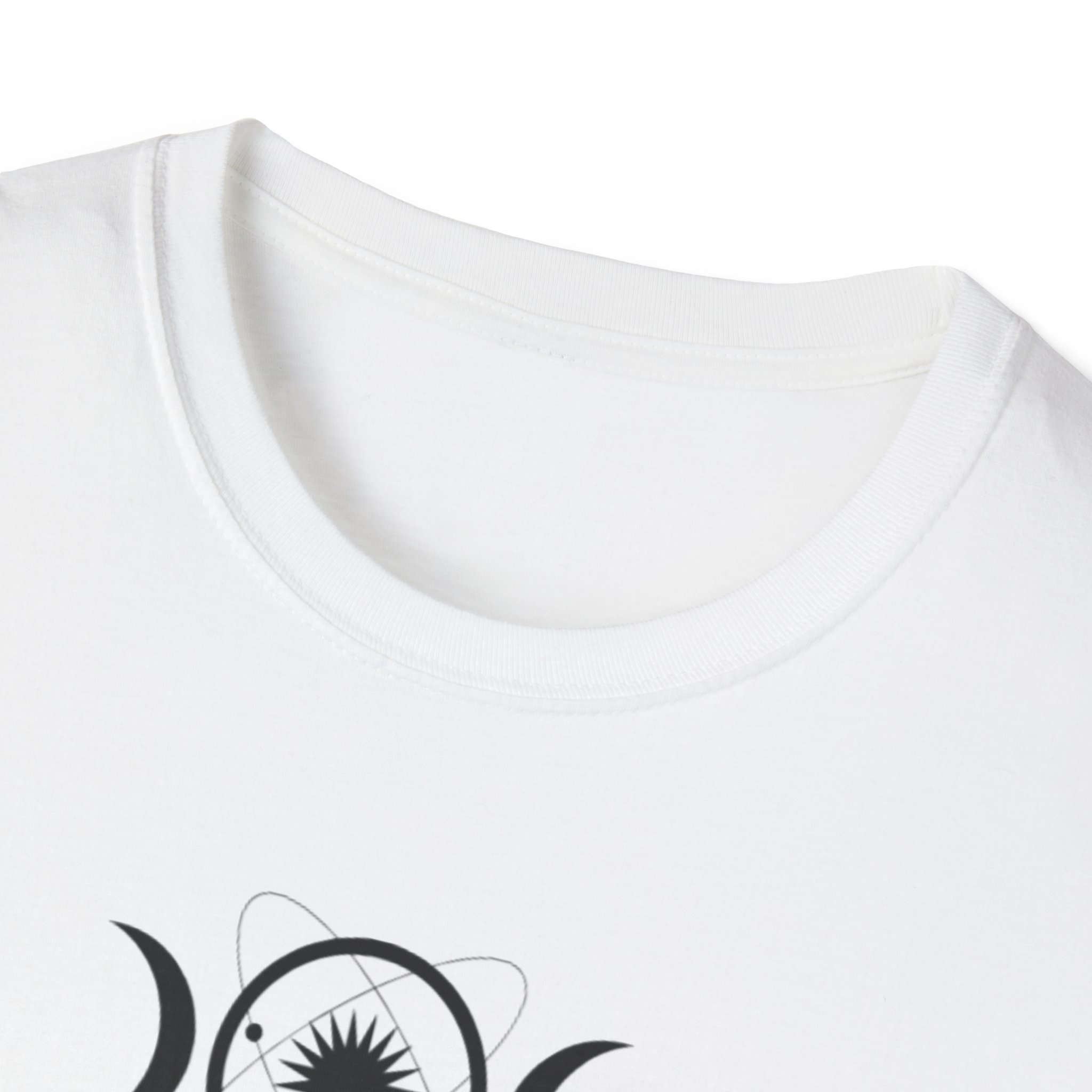 Cloaked Figure with Triple Moon T-Shirt | Gothic Moon Phases Tee - Image 3