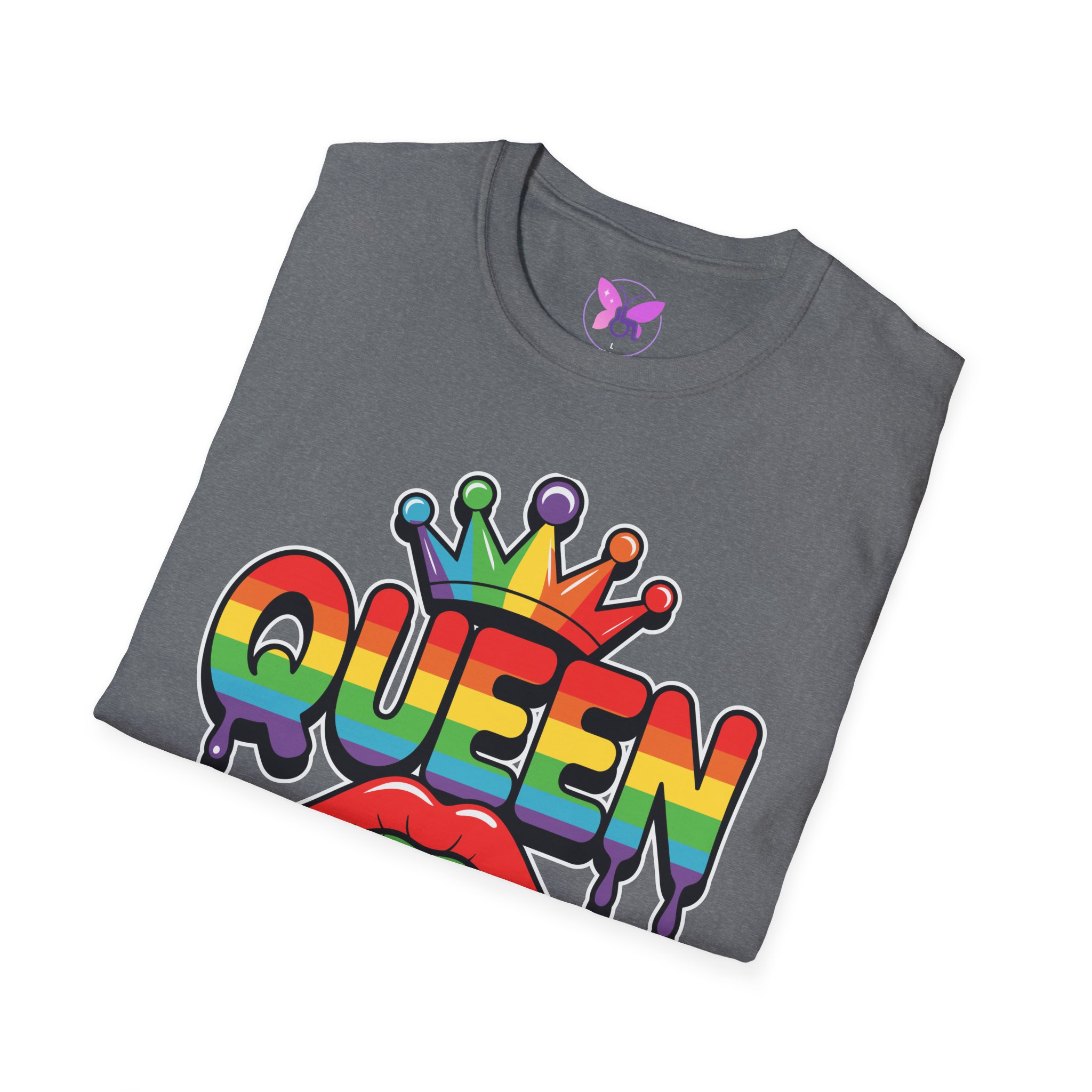 Pride Queen LGBTQ+ Unisex Softstyle T-Shirt, Inspirational Tee, Casual Wear, Gift for Friends, Everyday Comfort, Positive Vibes - Image 24