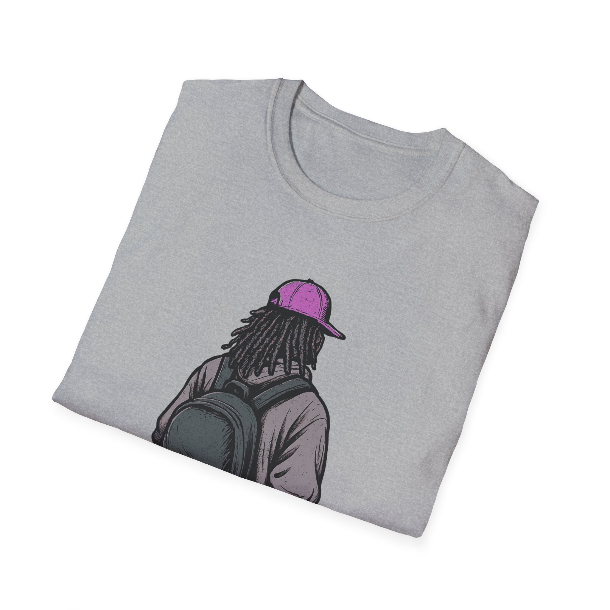 Dreadlocks Streetwear Graphic Tee Purple Cap Hoodie Backpack Urban Unisex Tee soft unisex cotton, Streetwear Lovers, Unisex Gift - Image 12