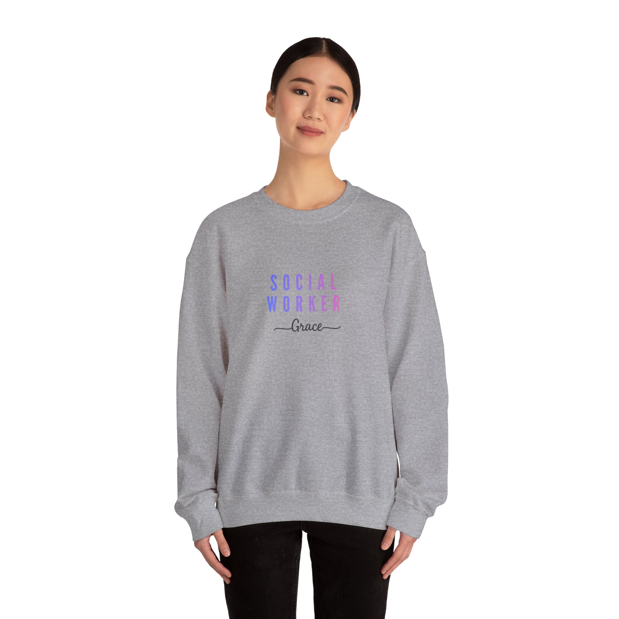 Personalized Social Worker Crewneck Sweatshirt Custom Name Appreciation Gift for Social Work Professionals - Image 12