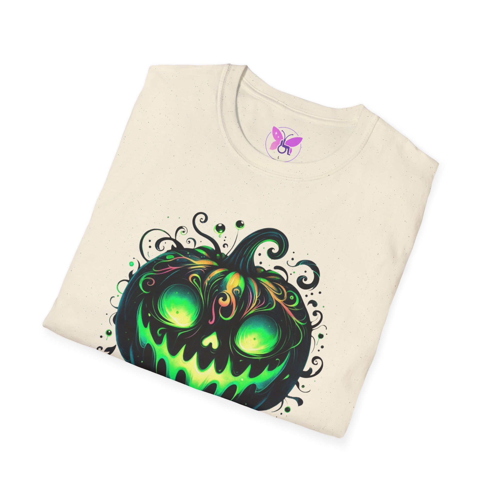 Halloween Glow Pumpkin T-Shirt Lets Get Lit Green Jack O Lantern Tee Spooky Funny Halloween Party Shirt Halloween Costume Top - Image 20