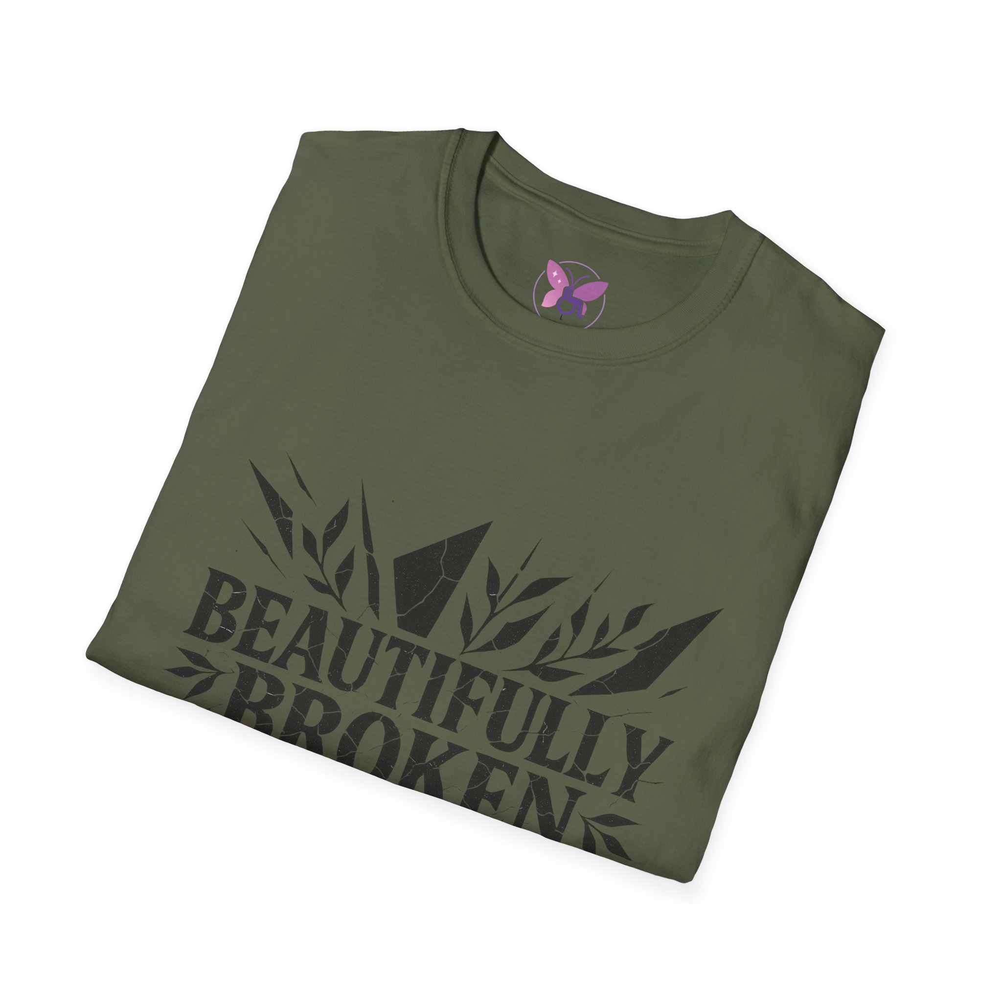 Beautifully Broken T-Shirt Inspirational Quote Tee, Empowerment Gift Promoting Self-love, Motivation and Mental Health Awareness. - Image 24