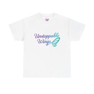 Unstoppable Wings Motivational T-Shirt for Women & Men | Butterfly Empowerment Tee | Inspirational Gift Unisex Heavy Cotton Tee