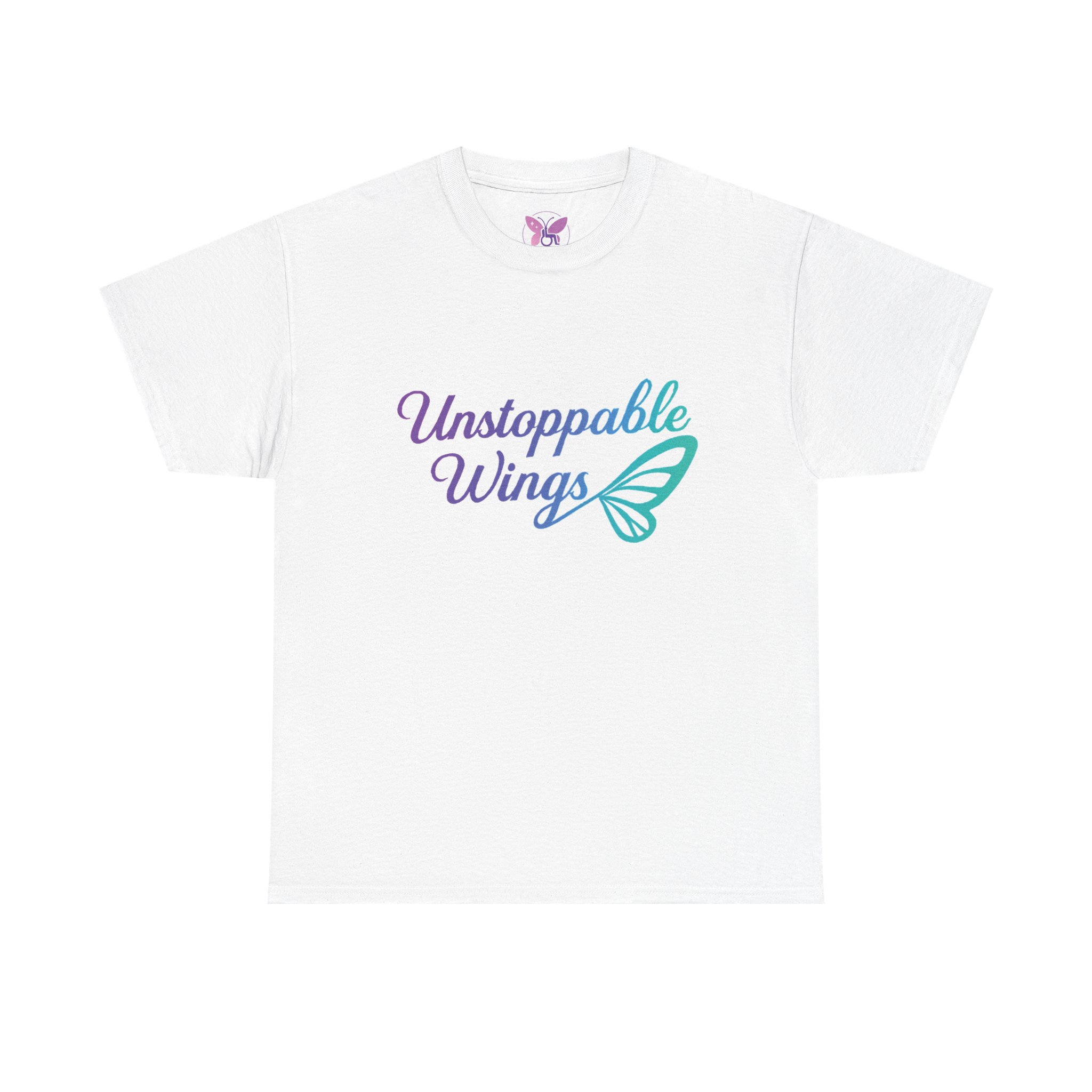 Unstoppable Wings Motivational T-Shirt for Women & Men | Butterfly Empowerment Tee | Inspirational Gift Unisex Heavy Cotton Tee