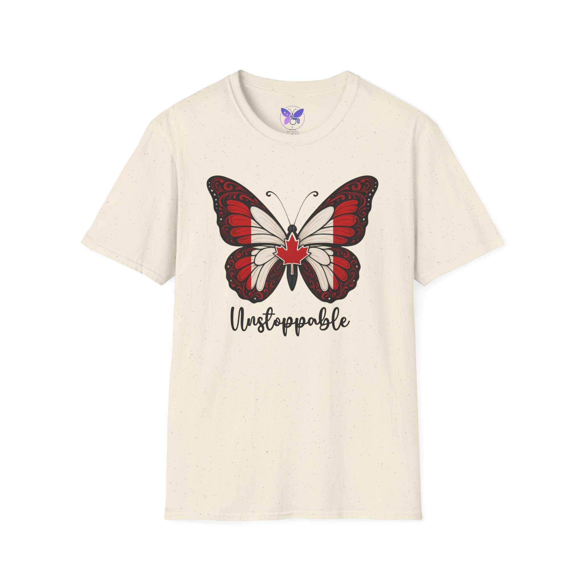 Unstoppable Wings Canada Flag Butterfly Shirt Unisex Canadian Flag Butterfly Tee Patriot Pride Empowerment Graphic Shirt Gift for Canadians - Image 9