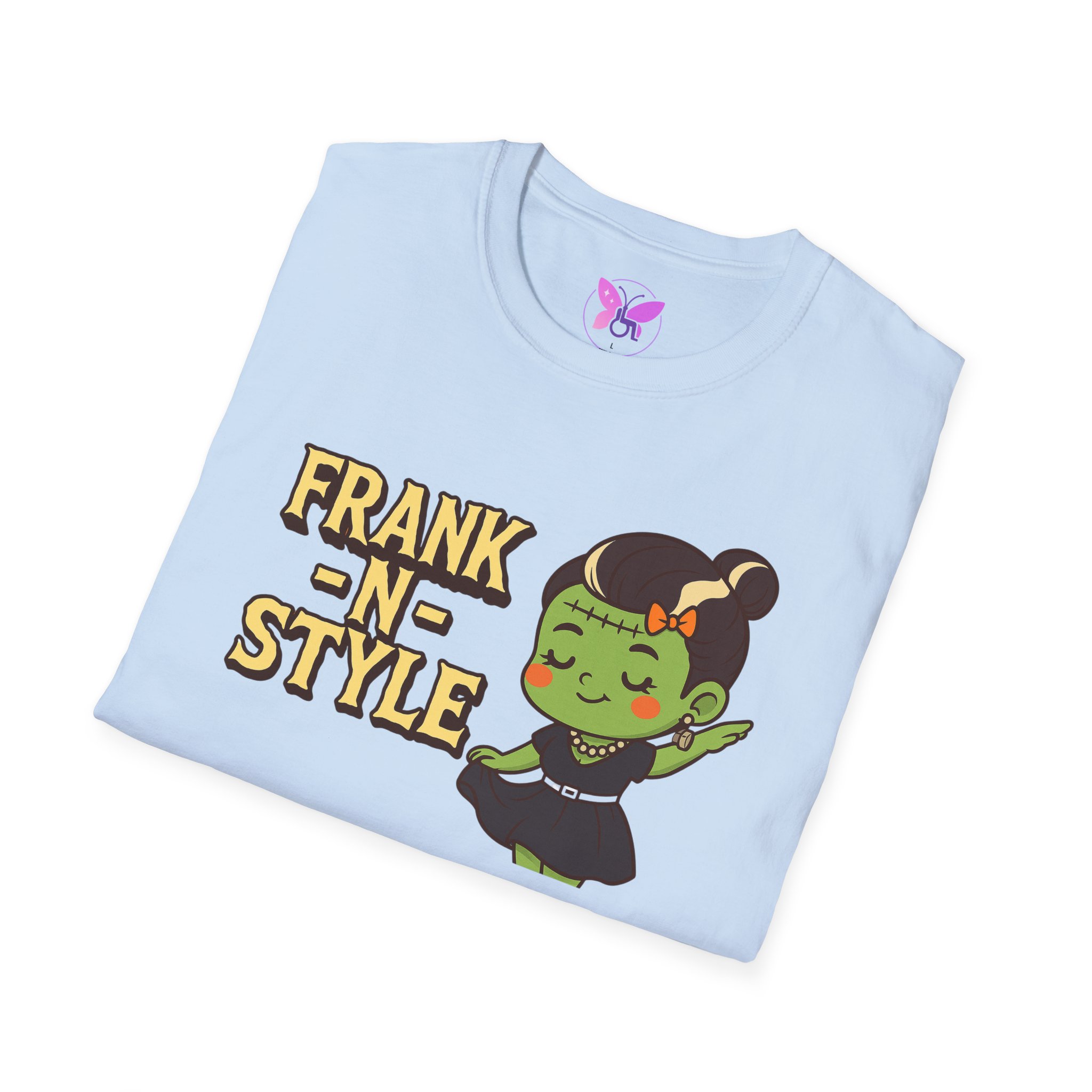 Girl Frank N Style Unisex Softstyle T-Shirt, Halloween Tee, Cute Monster Shirt, Gift for Friends, Spooky Season Apparel - Image 32