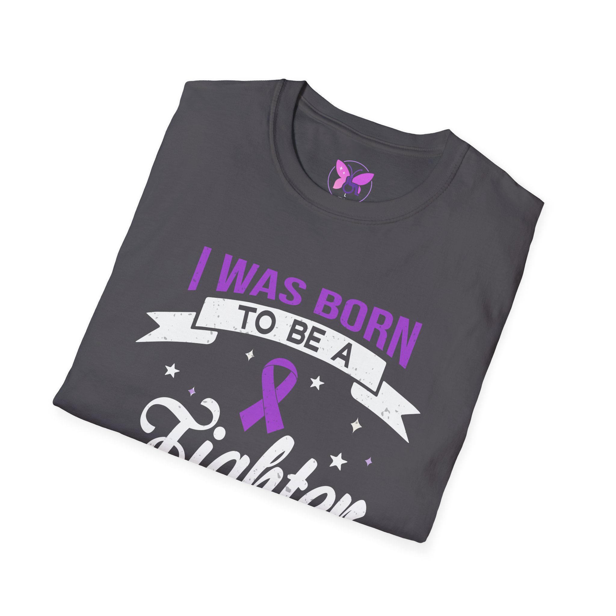 Purple Ribbon Awareness T-Shirt Pancreatic Cancer, Epilepsy, Domestic Violence Support Motivational Fighter Unisex Tee Will Not Back Down - Image 16