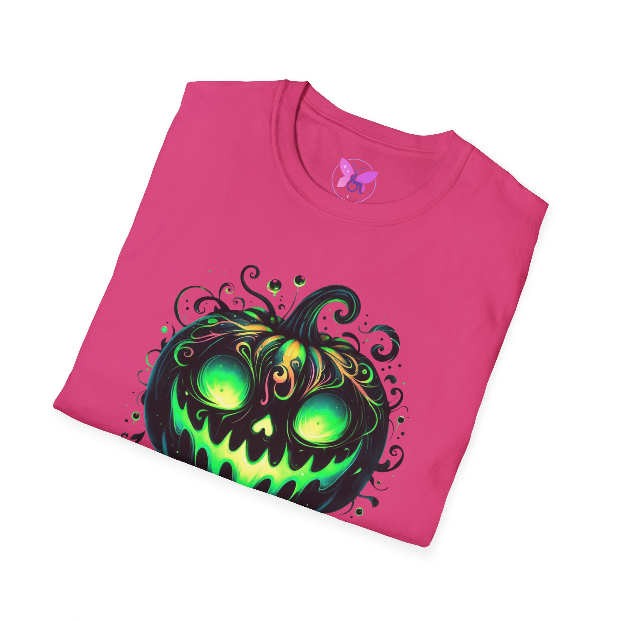 Halloween Glow Pumpkin T-Shirt Lets Get Lit Green Jack O Lantern Tee Spooky Funny Halloween Party Shirt Halloween Costume Top - Image 36