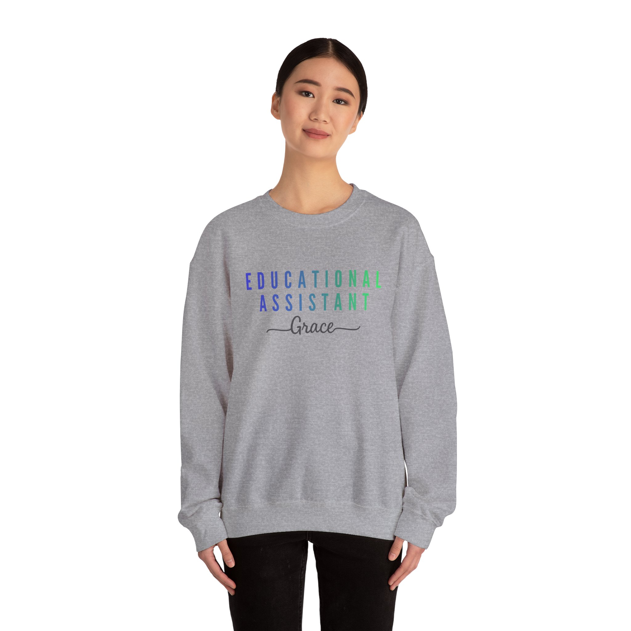 Personalized Educational Assistant Teacher Custom Assistant Teacher Crewneck, Back to School Sweater Teacher Appreciation - Image 12
