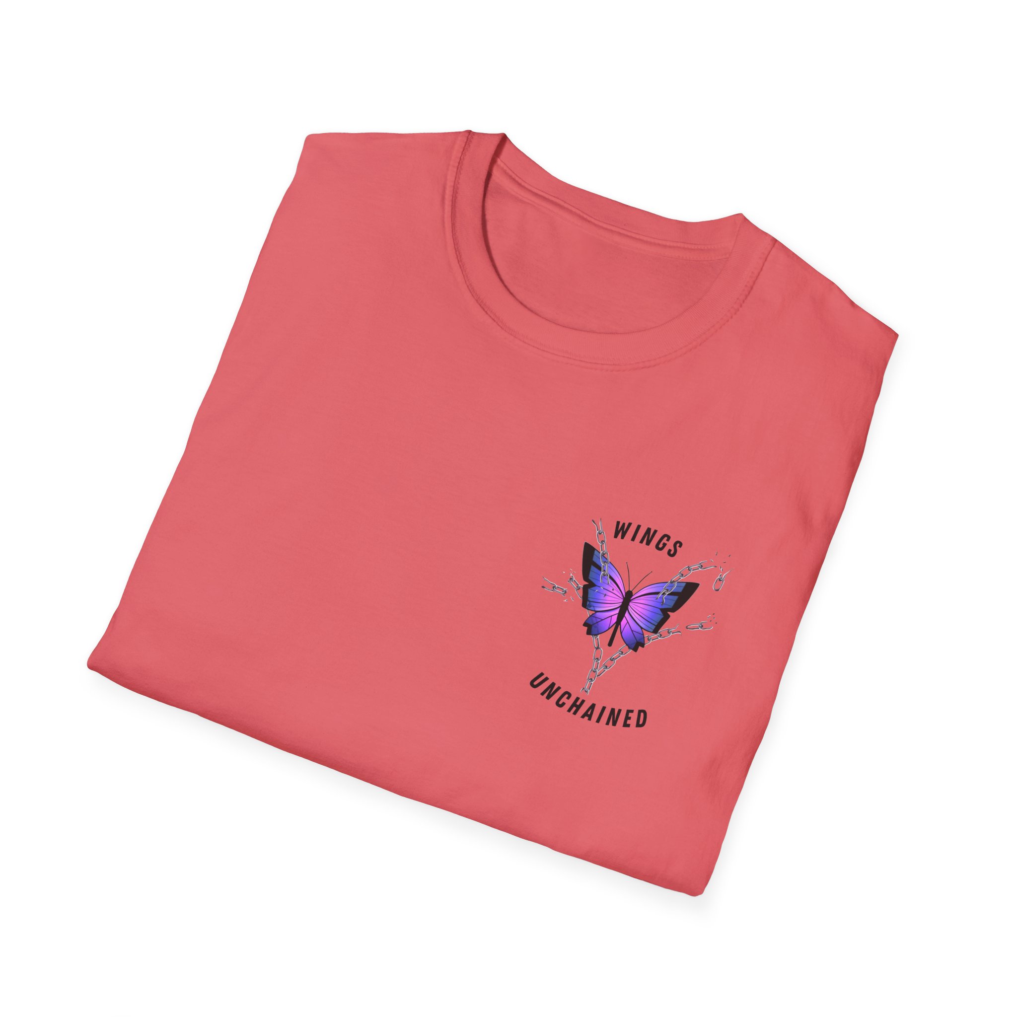 Butterfly Strength T-Shirt Wings Unchained Inspirational Tee, Empowerment , Motivational Gift, Resilient Tee, Surviour Tee, Purple Butterfly - Image 8