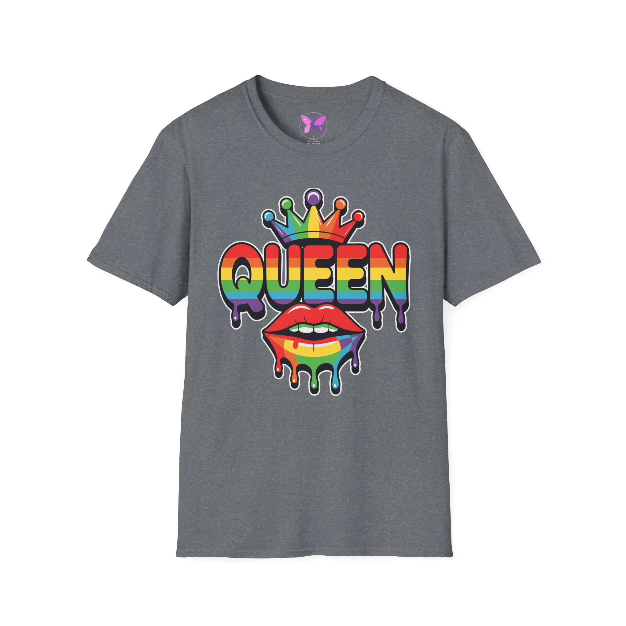 Pride Queen LGBTQ+ Unisex Softstyle T-Shirt, Inspirational Tee, Casual Wear, Gift for Friends, Everyday Comfort, Positive Vibes - Image 21