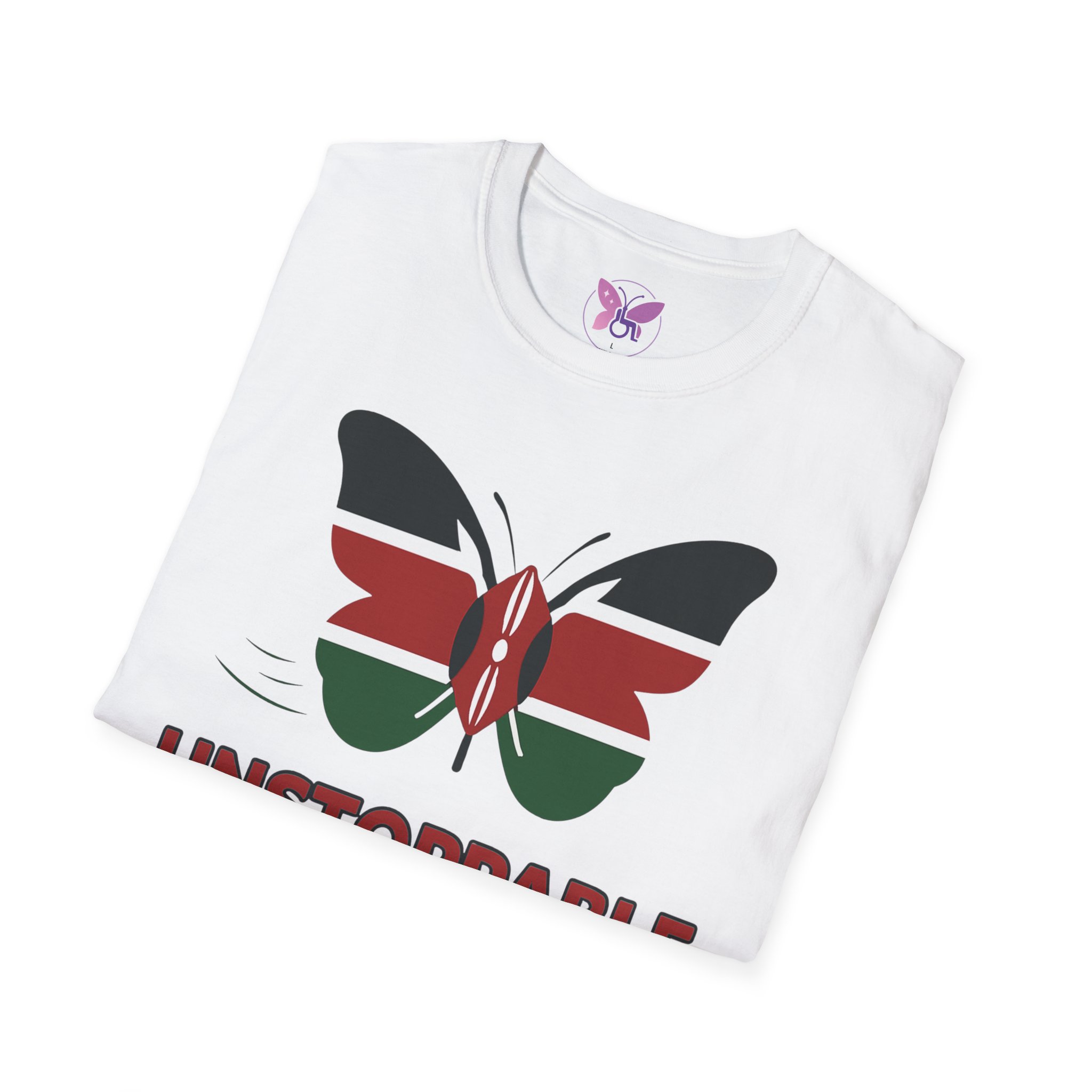 Unstoppable Wings T-Shirt, Butterfly Tee, Kenyan Pride Shirt, Unisex Graphic Tee, Kenya Flag Butterfly Tee, Heritage Tee Gift Comfort Fit - Image 4
