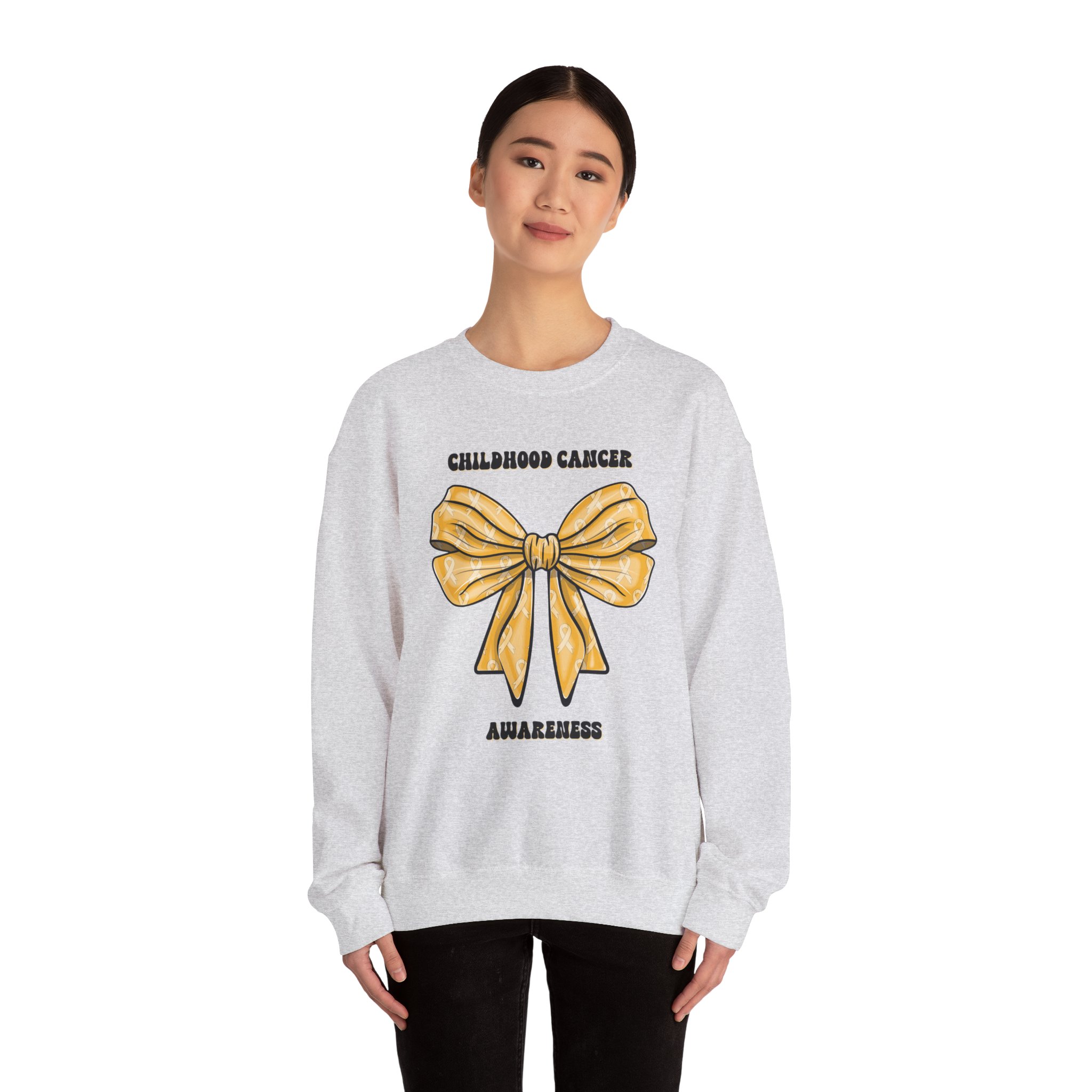 Childhood Cancer Gold Ribbon Sweatshirt -Awareness Sweatshirt, Advocacy Apparel, Fundraiser Gift, Cancer Awareness, Survivor Support - Image 8