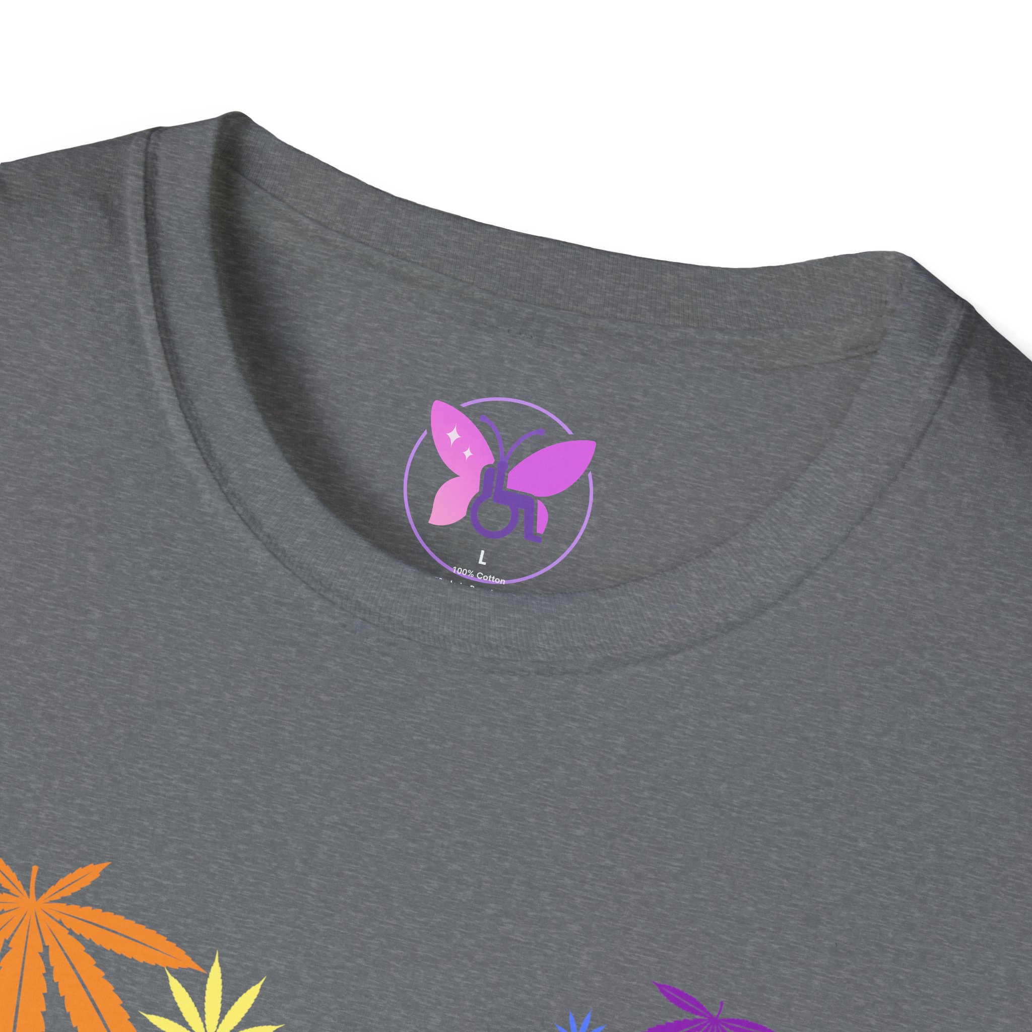Colorful Heart Cannabis Unisex T-Shirt, Funny Weed Tee, Gift for Stoners, LGBTQ Pride Apparel, Casual Daily Wear - Image 7