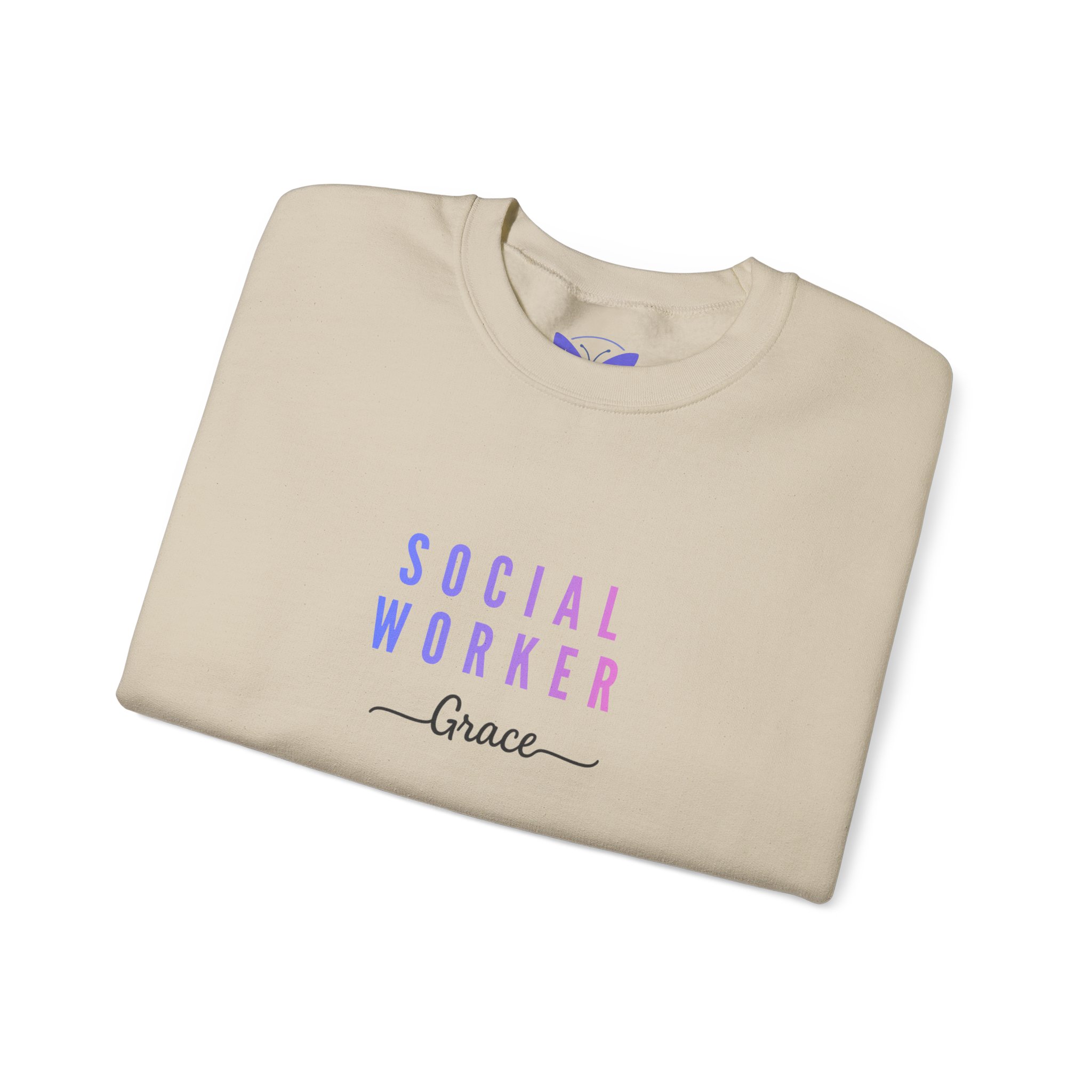 Personalized Social Worker Crewneck Sweatshirt Custom Name Appreciation Gift for Social Work Professionals - Image 7