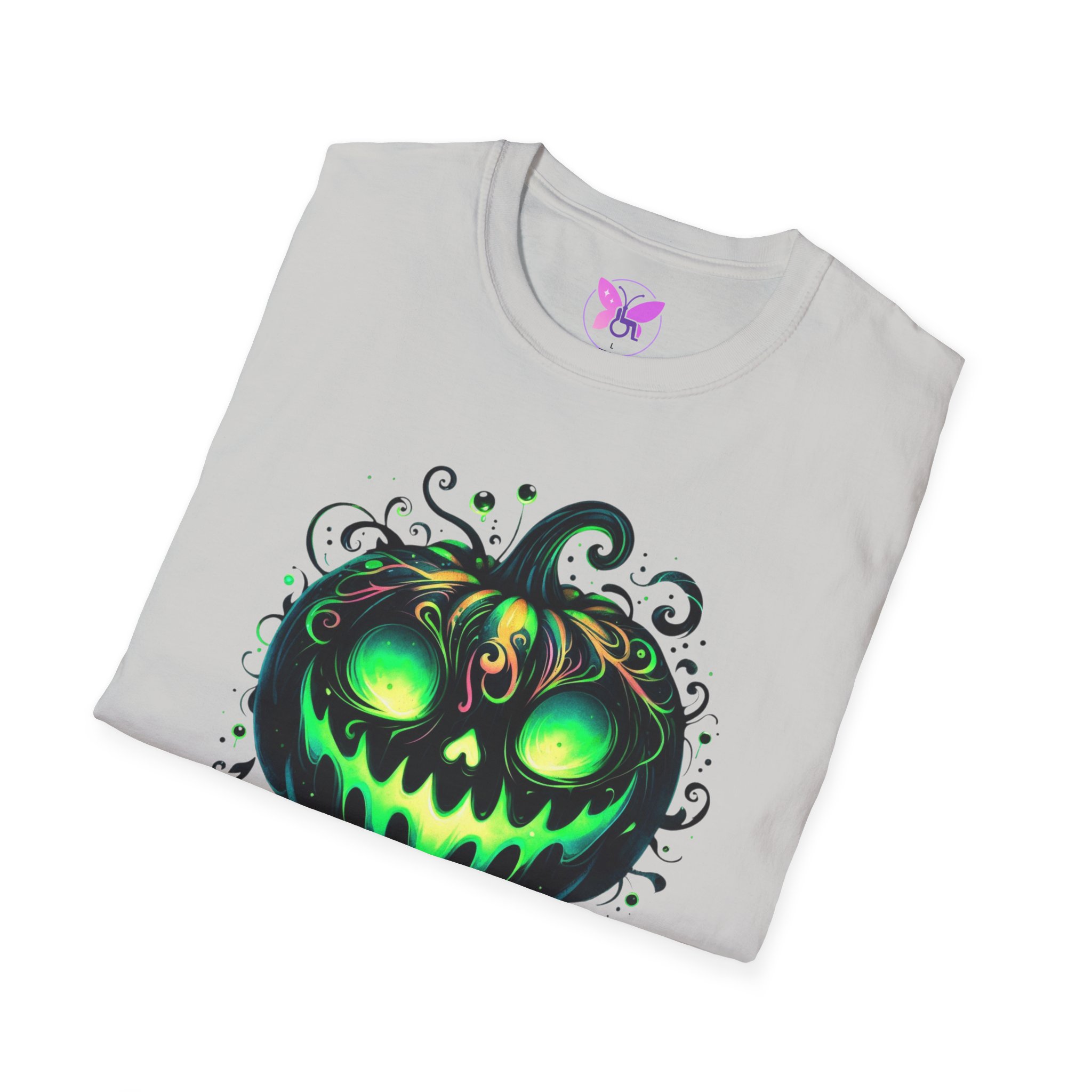 Halloween Glow Pumpkin T-Shirt Lets Get Lit Green Jack O Lantern Tee Spooky Funny Halloween Party Shirt Halloween Costume Top - Image 8