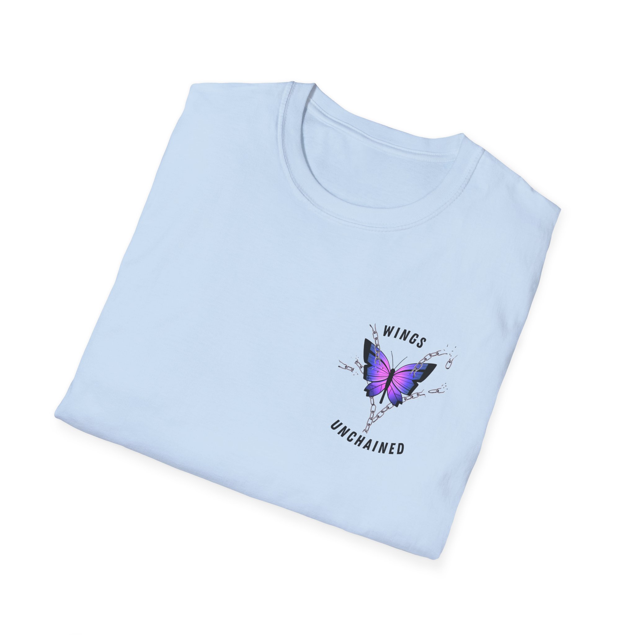 Butterfly Strength T-Shirt Wings Unchained Inspirational Tee, Empowerment , Motivational Gift, Resilient Tee, Surviour Tee, Purple Butterfly - Image 24