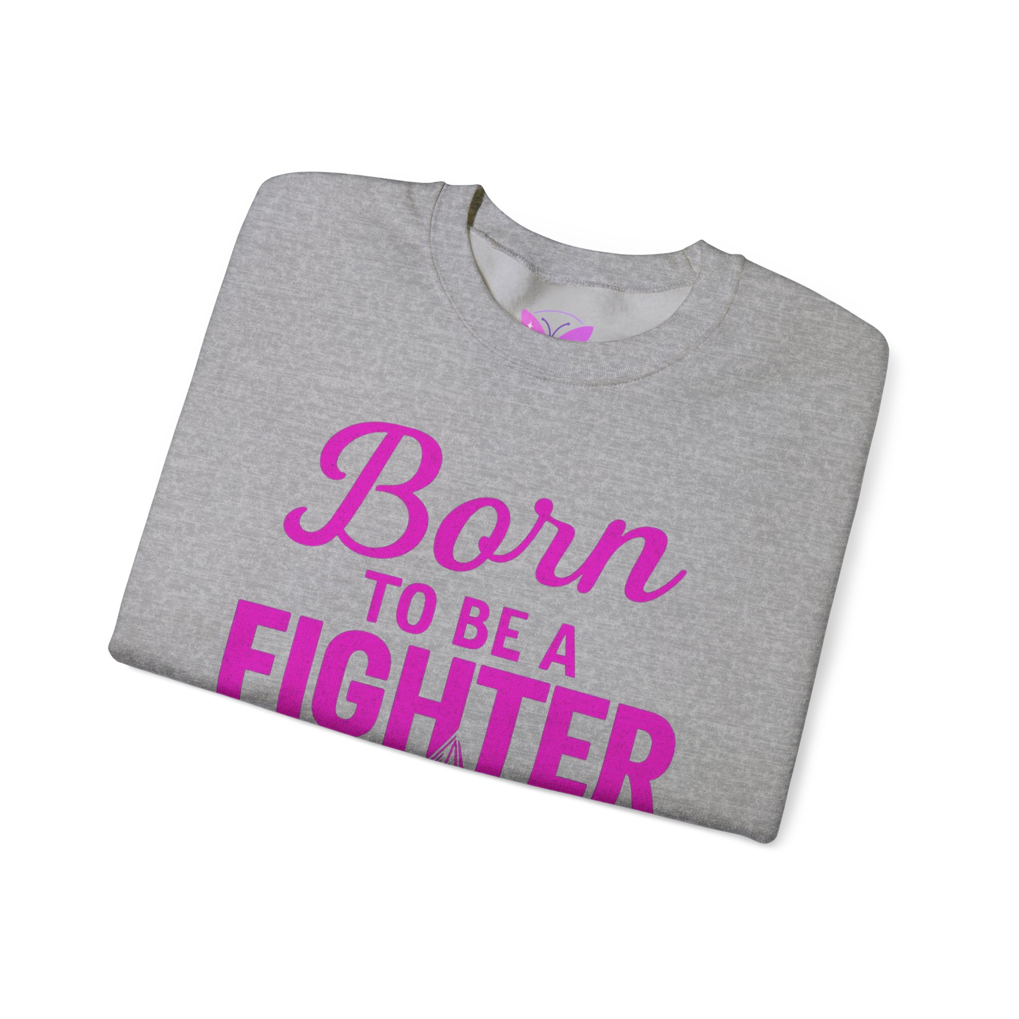 Adult Breast Cancer Fighter Crewneck Sweatshirt Cancer Awareness Pink Ribbon Unisex Jumper - Image 11