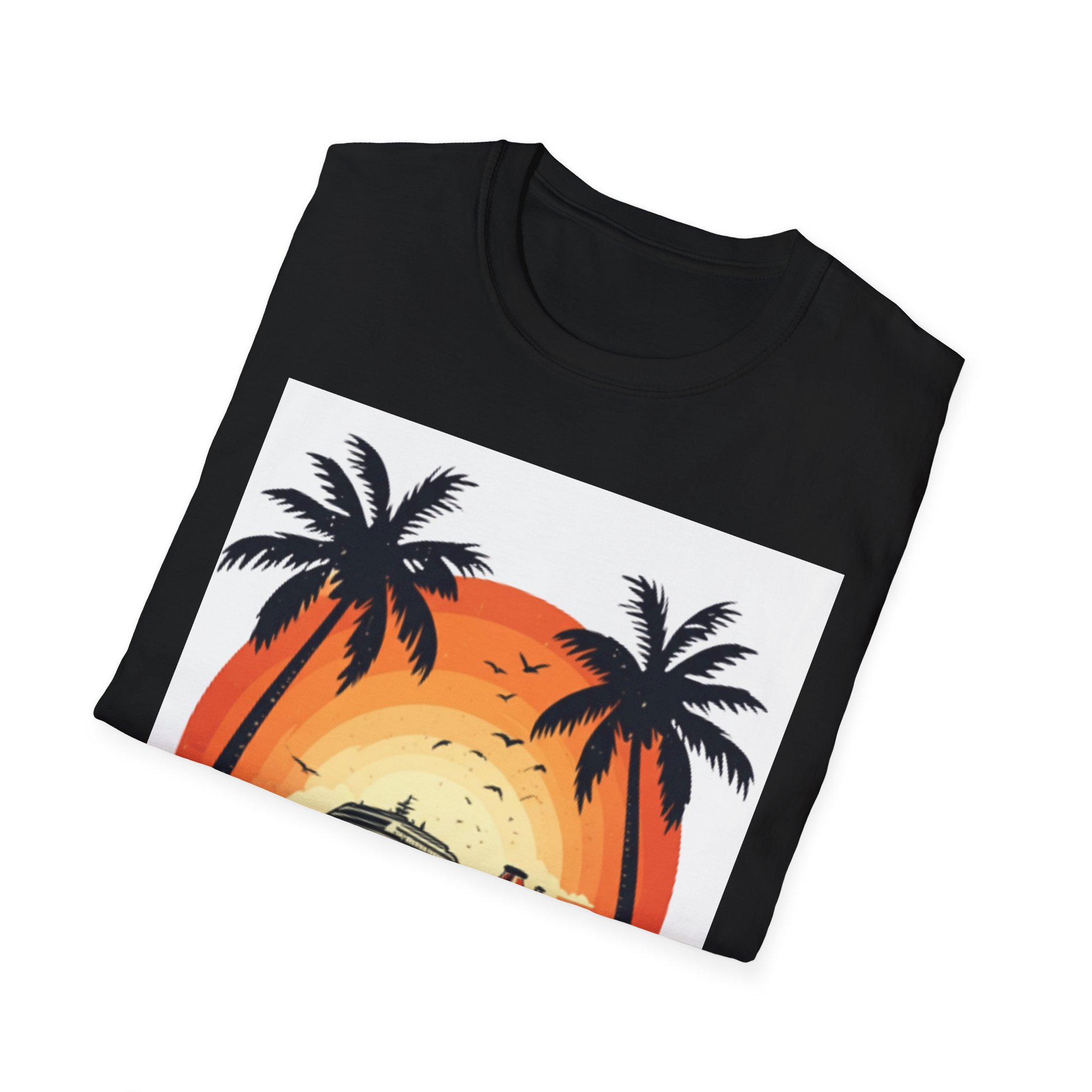 Tropical Cruise T-Shirt - Vacation Vibe, Beachwear, Gift for Travelers, Summer Fashion, Relaxed Style, Adventure, Cruise Ship Sunset T-Shirt - Image 8