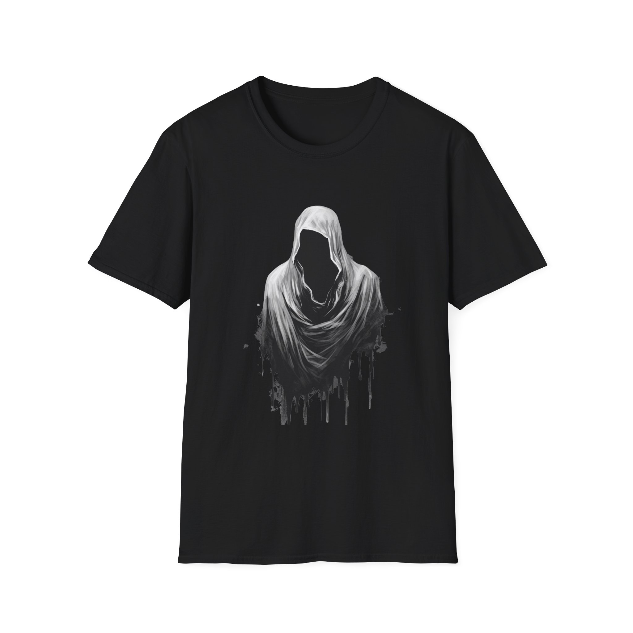 Hooded Void Graphic Tee Gothic Horror Dripping Cloak T Shirt, Streetwear, Dark Fantasy Apparel Spooky Tee Halloween Shirt Gift For Goth - Image 5