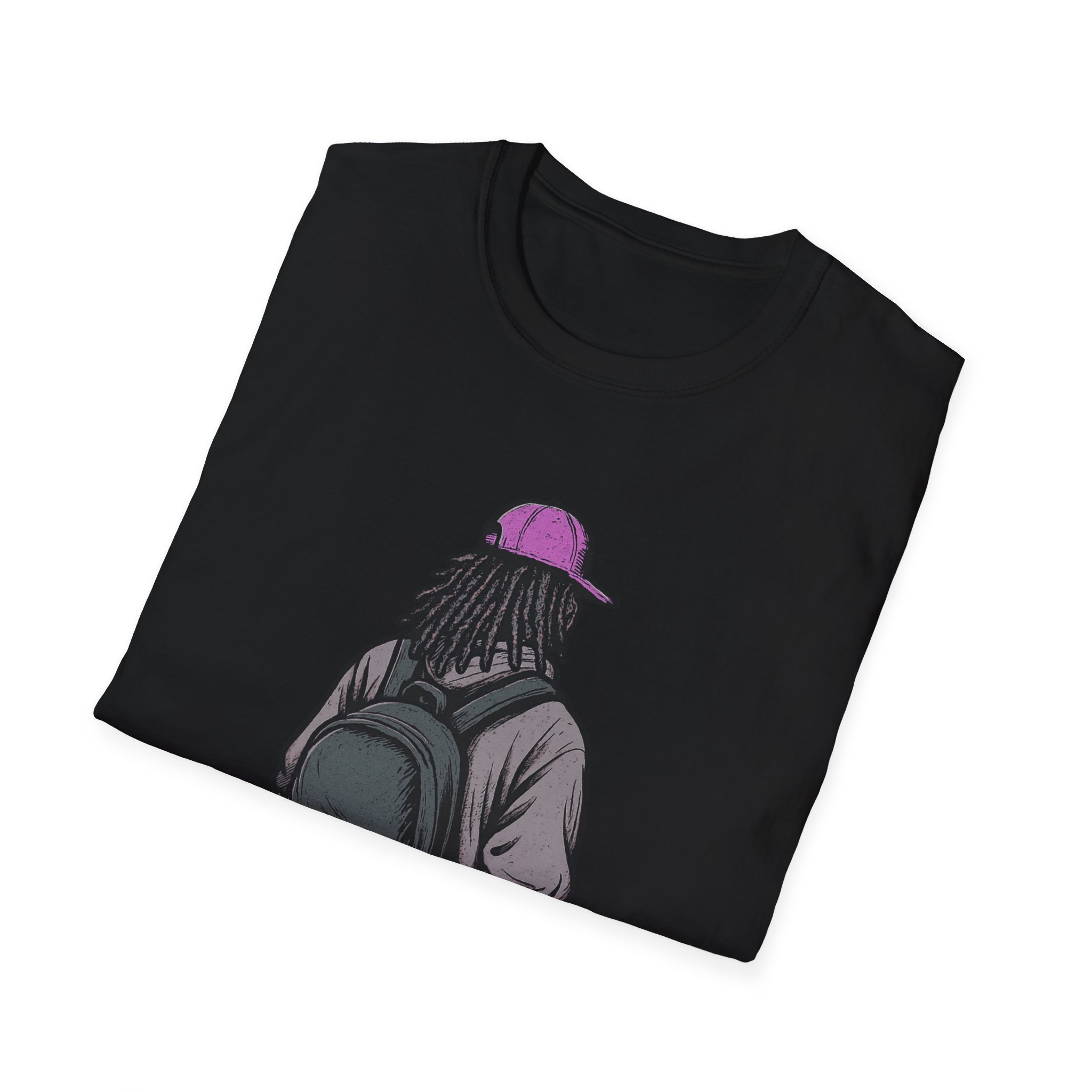 Dreadlocks Streetwear Graphic Tee Purple Cap Hoodie Backpack Urban Unisex Tee soft unisex cotton, Streetwear Lovers, Unisex Gift - Image 8