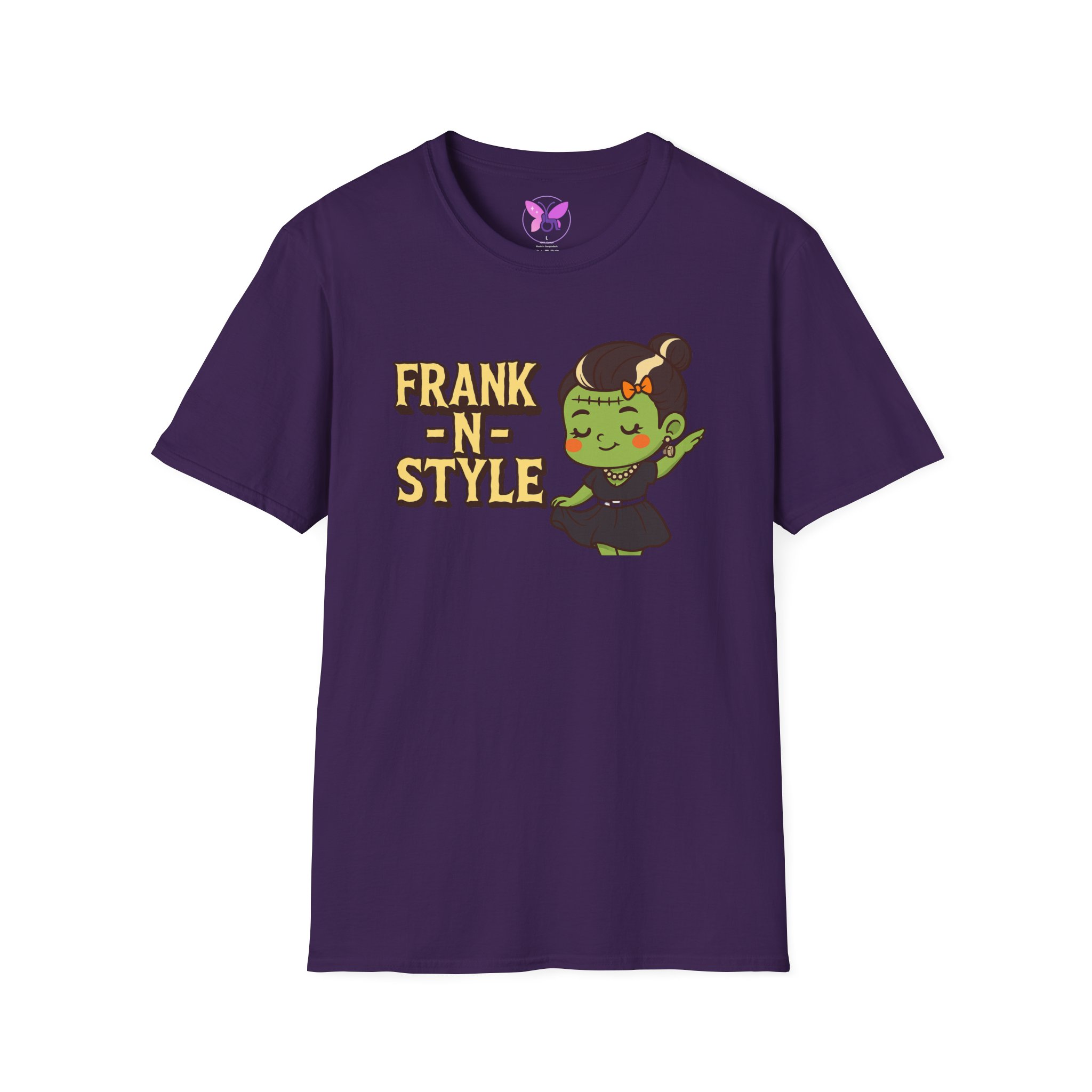 Girl Frank N Style Unisex Softstyle T-Shirt, Halloween Tee, Cute Monster Shirt, Gift for Friends, Spooky Season Apparel - Image 33