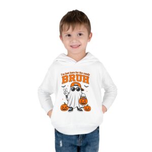 Toddler Halloween “BRUH” Ghost Pullover Hoodie